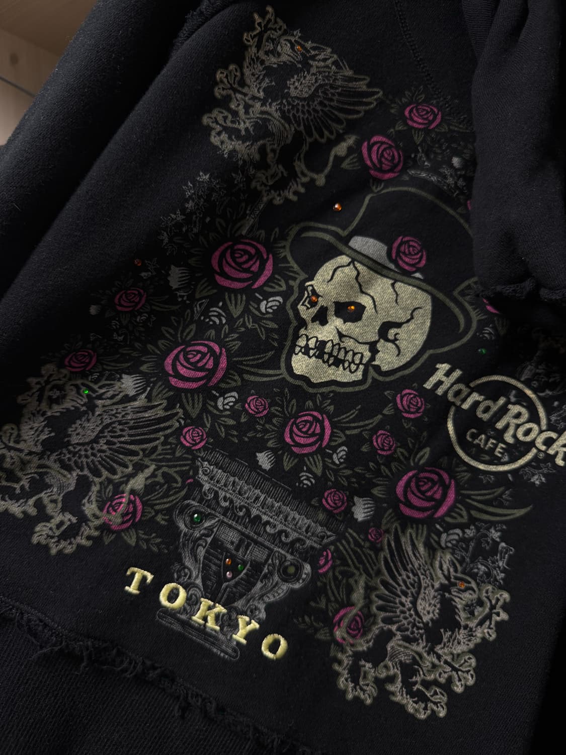 빈티지 하드락 딱붙 후드집업 상품이미지1