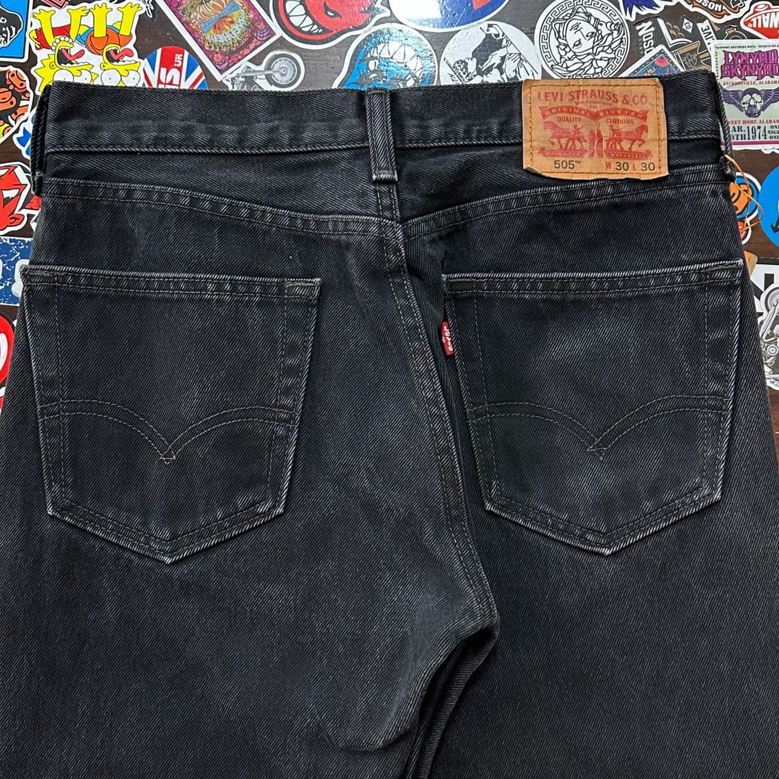 리바이스 505 블랙 진 데님 팬츠 30 상품이미지3