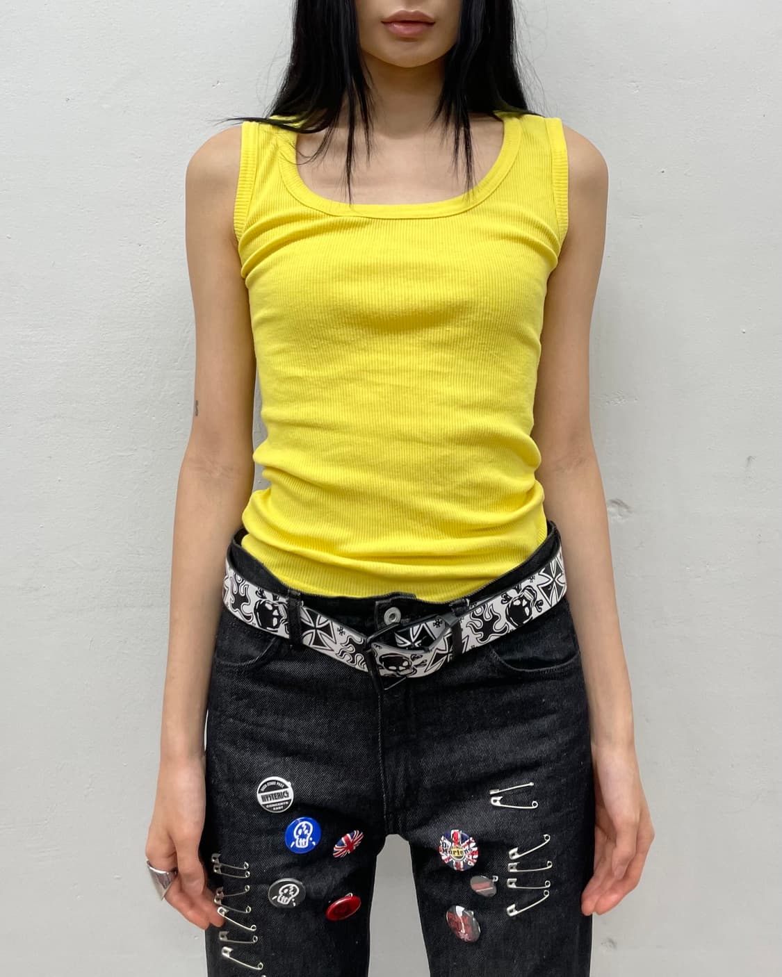 Basic yellow sleeveless 상품이미지2