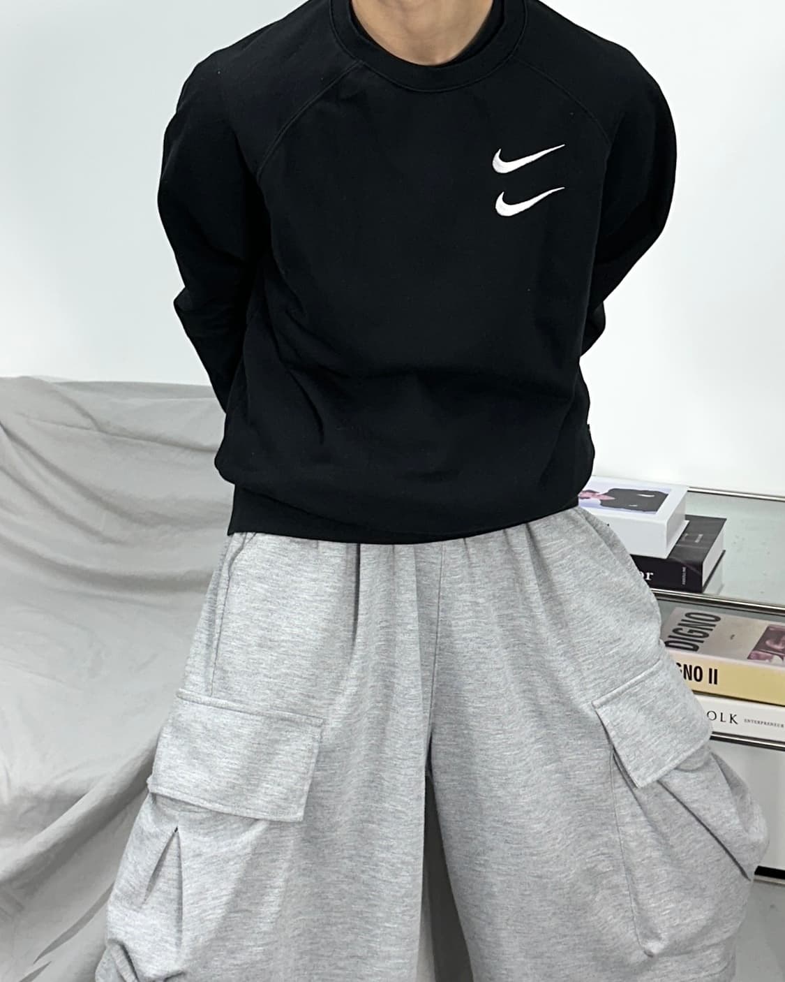 나이키 NSW 더블스우시 맨투맨 L 상품이미지3