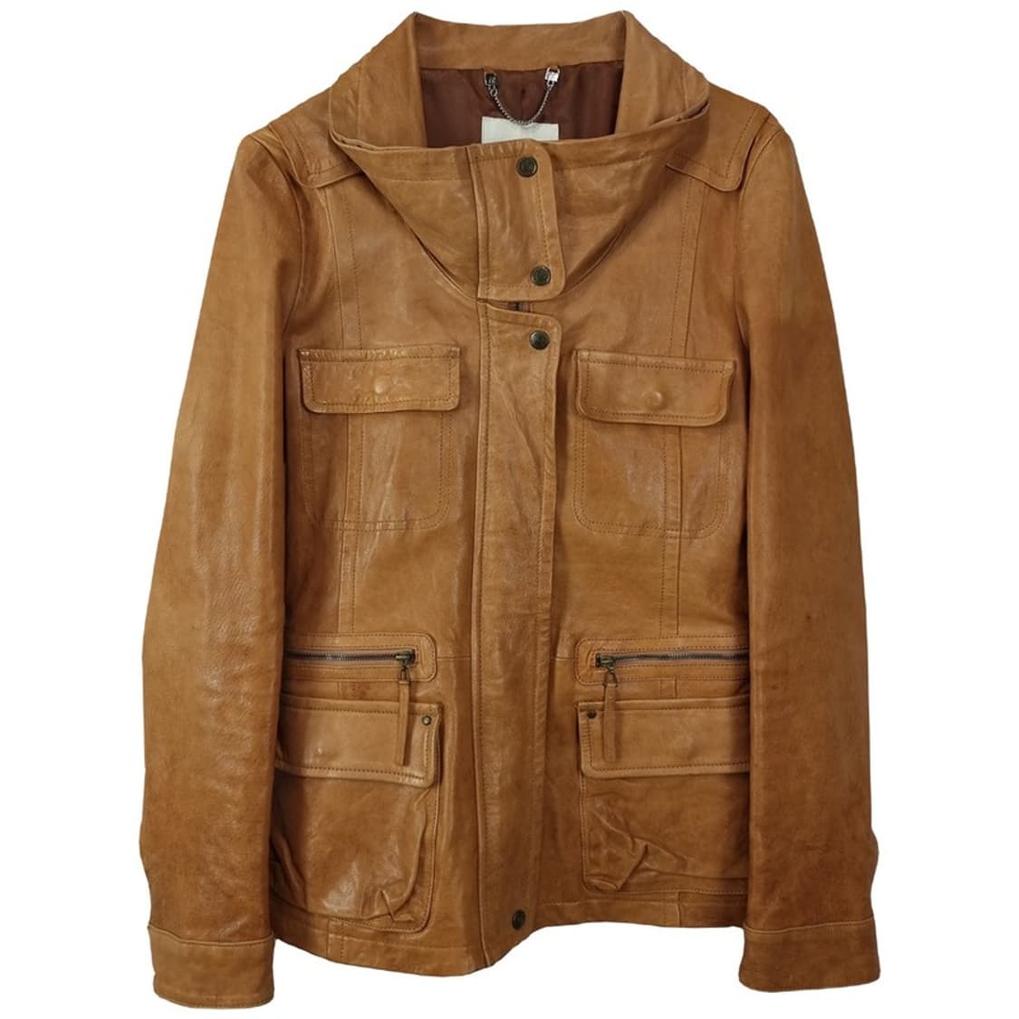 [잇미샤] 리얼 쉽스킨 양가죽 멀티 포켓 레더 필드 자켓 M19995 상품이미지2