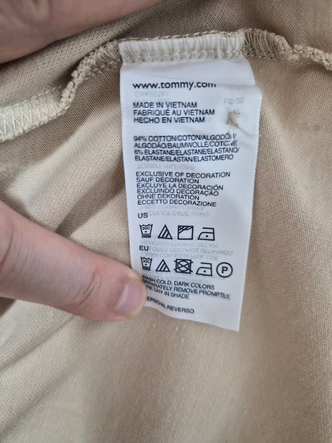 타미힐피거Tommy 베이지 반팔 카라티셔츠 L - T140 상품이미지5