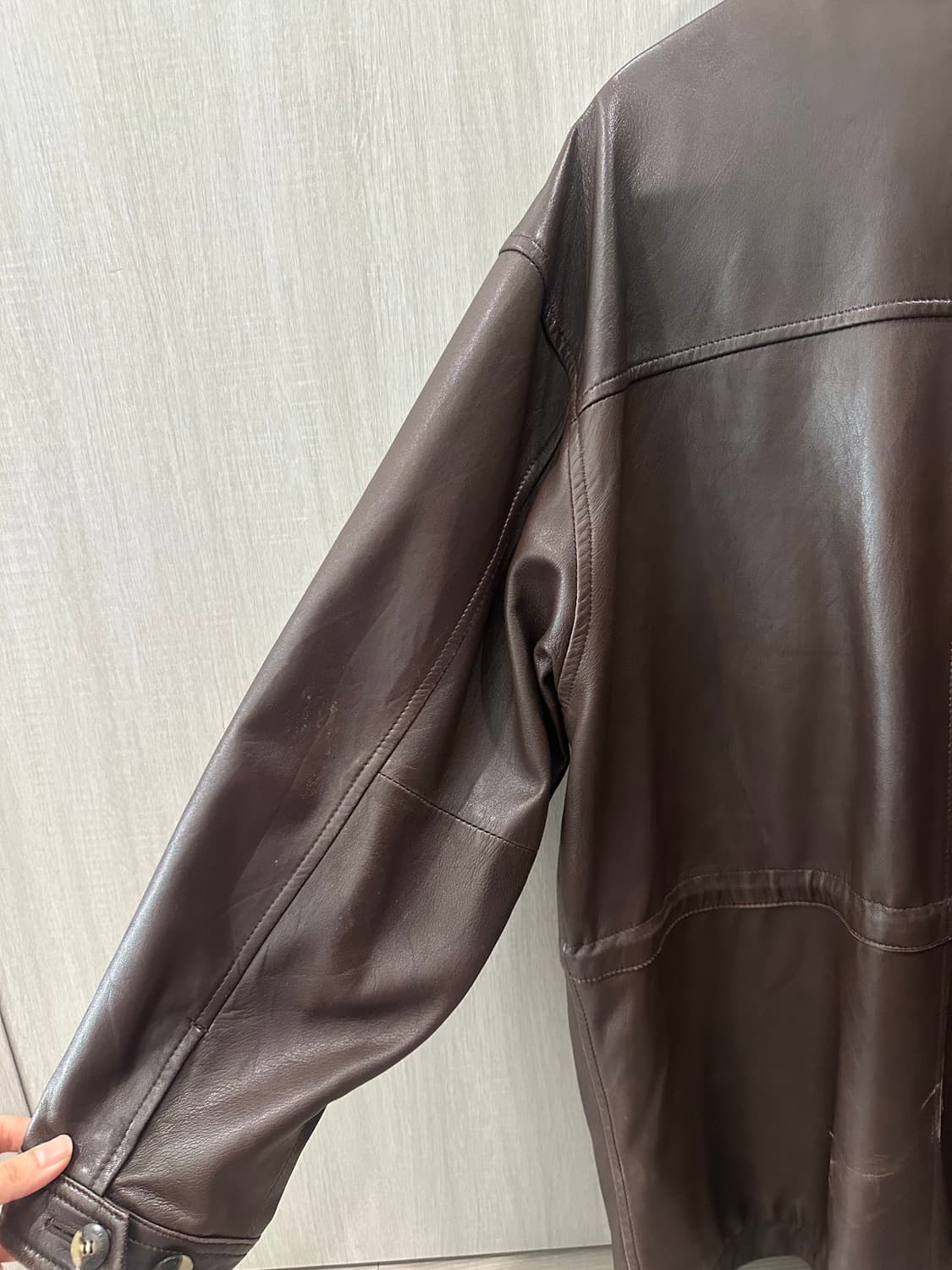 빈티지 양가죽 하프기장 자켓 상품이미지8