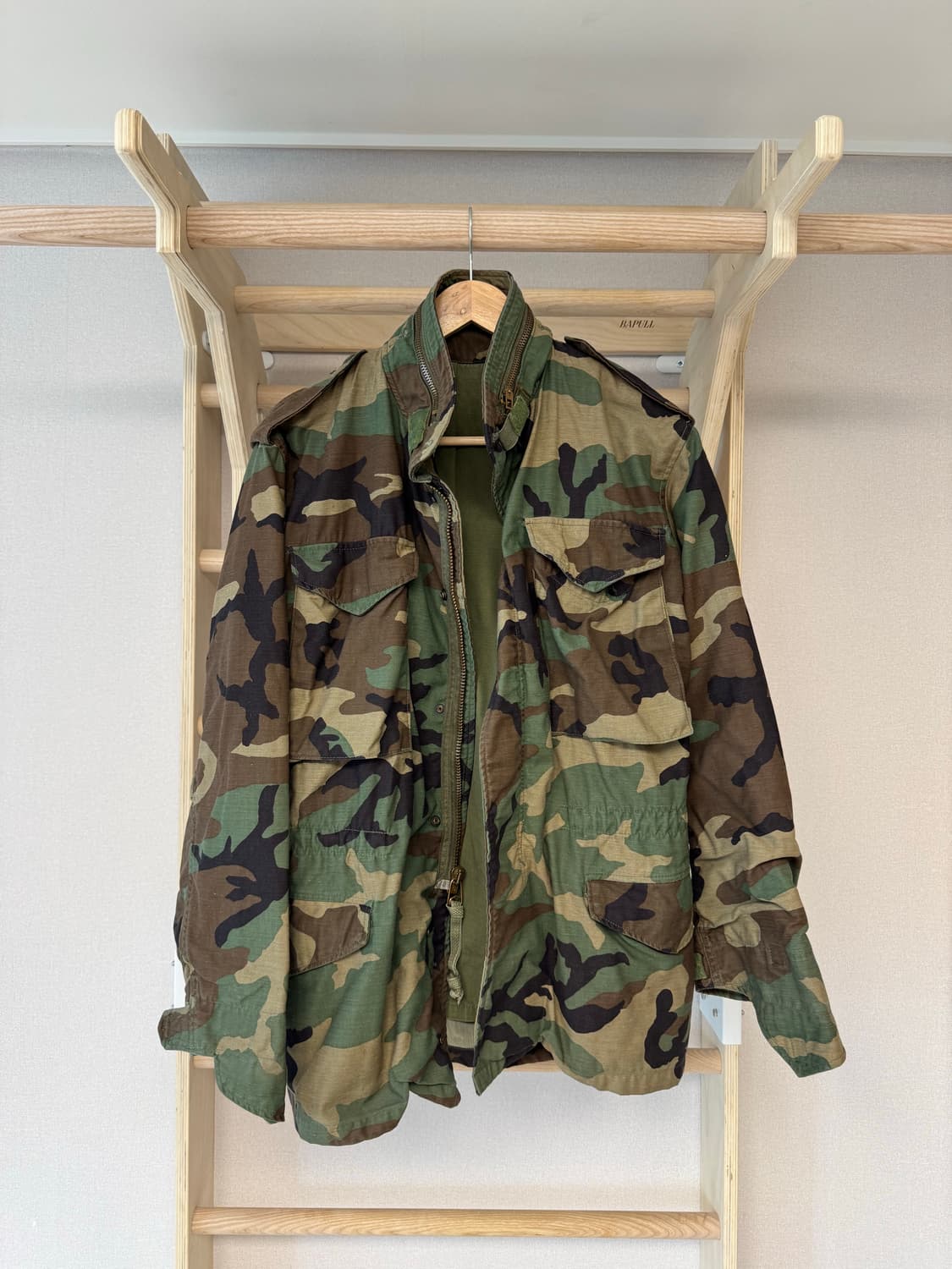 (103)M65 필드자켓 미군 우드랜드 카모 야상 스몰 레귤러 상품이미지1