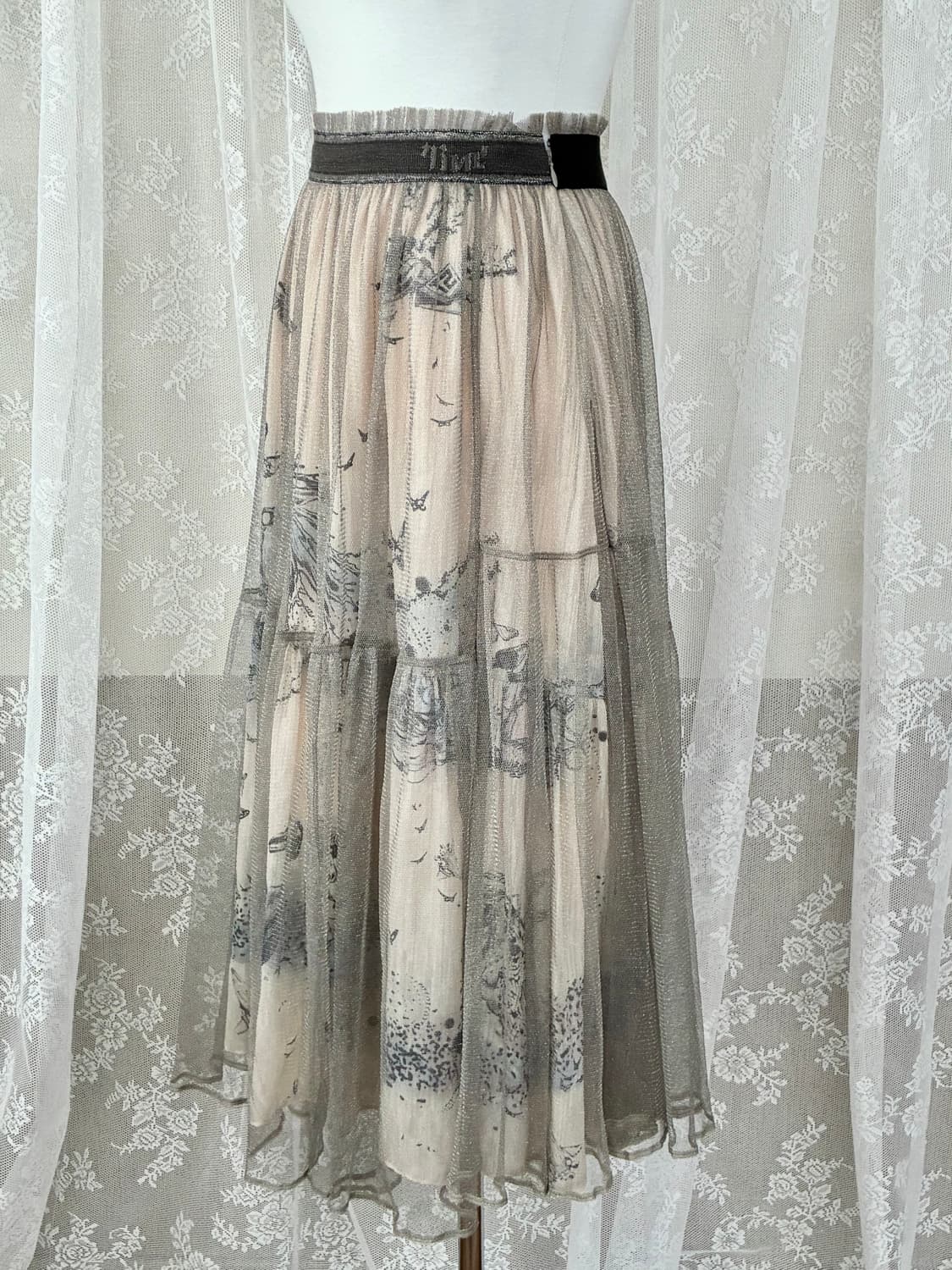 64-94) 한섬 타임 TIME 21SS 튤 레이어 스커트 상품이미지2