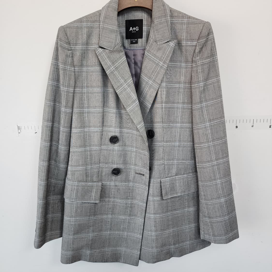 A+G 체크 더블 버튼 자켓 상품이미지3