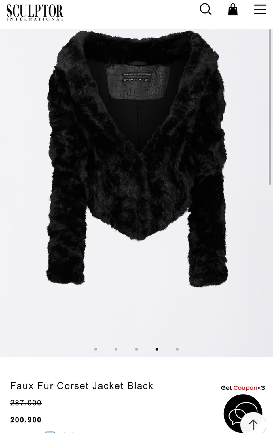 베몬 아사 착용! 스컬프터 Faux Fur Corset Jacket 상품이미지2