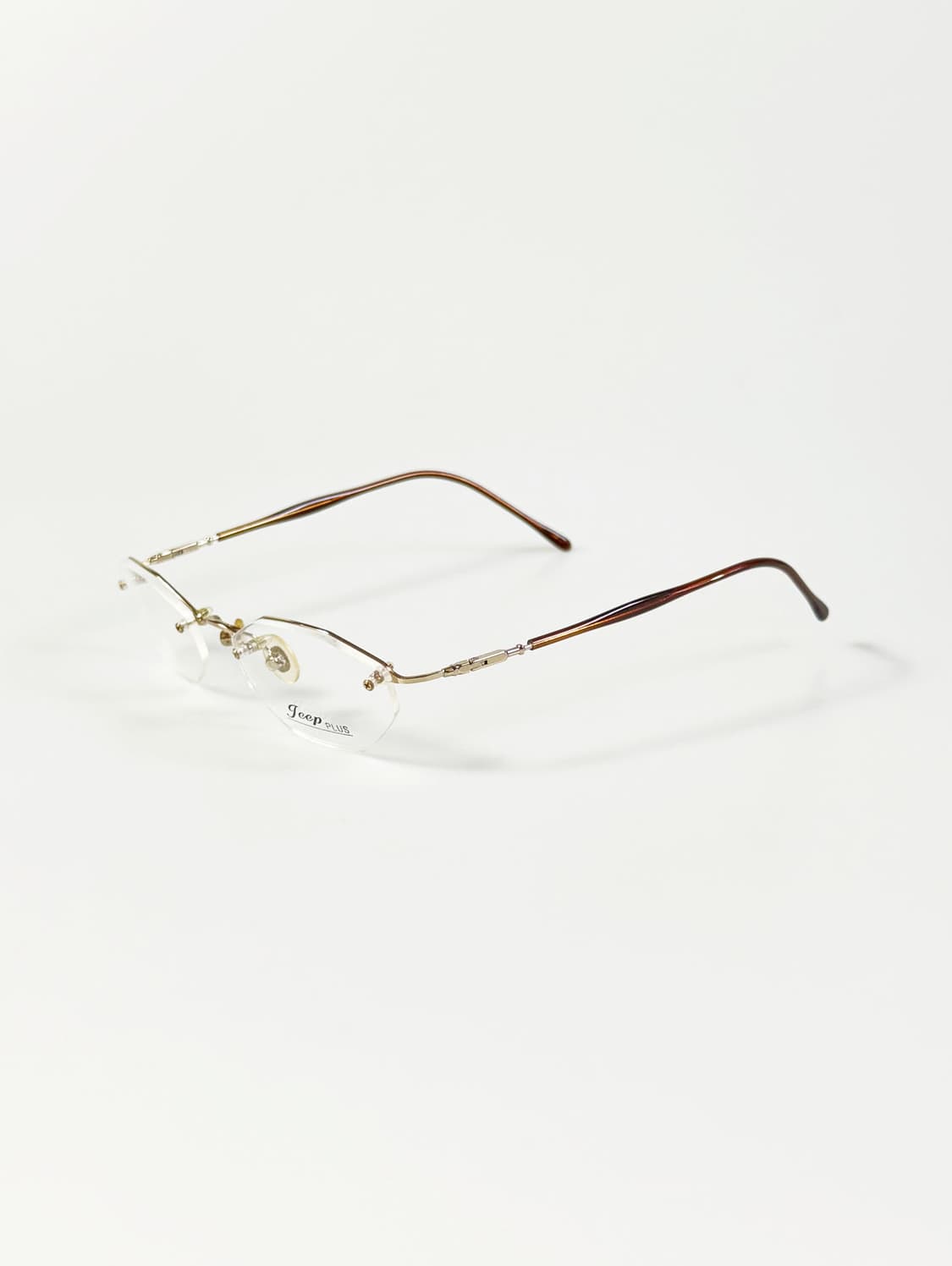 JEEP 골드 무테 스퀘어 메탈 프레임 빈티지 안경 상품이미지3