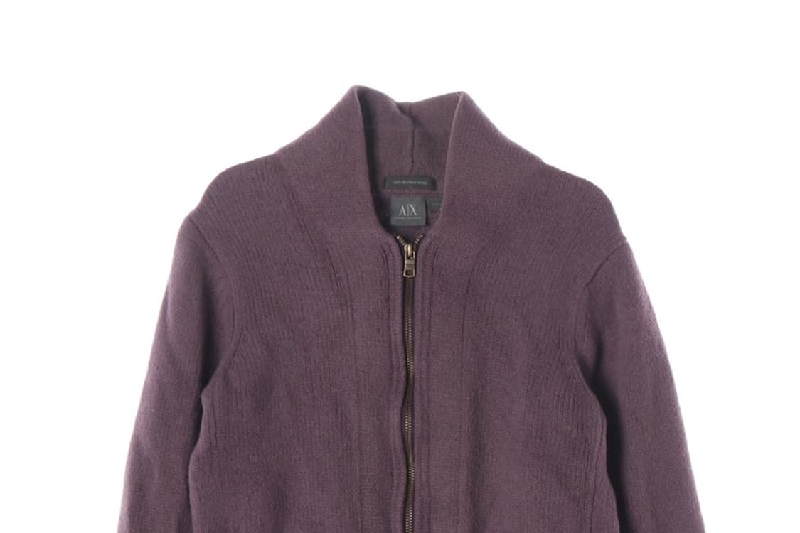 아르마니 익스체인지 메리노 울 집업 가디건 M 상품이미지3