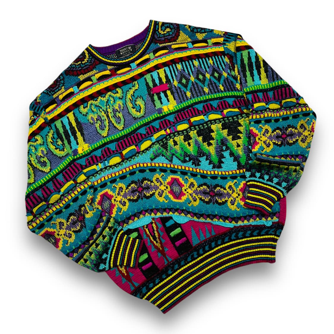 Yoshiyuki Konishi 90s Ethnic cable knit 상품이미지1