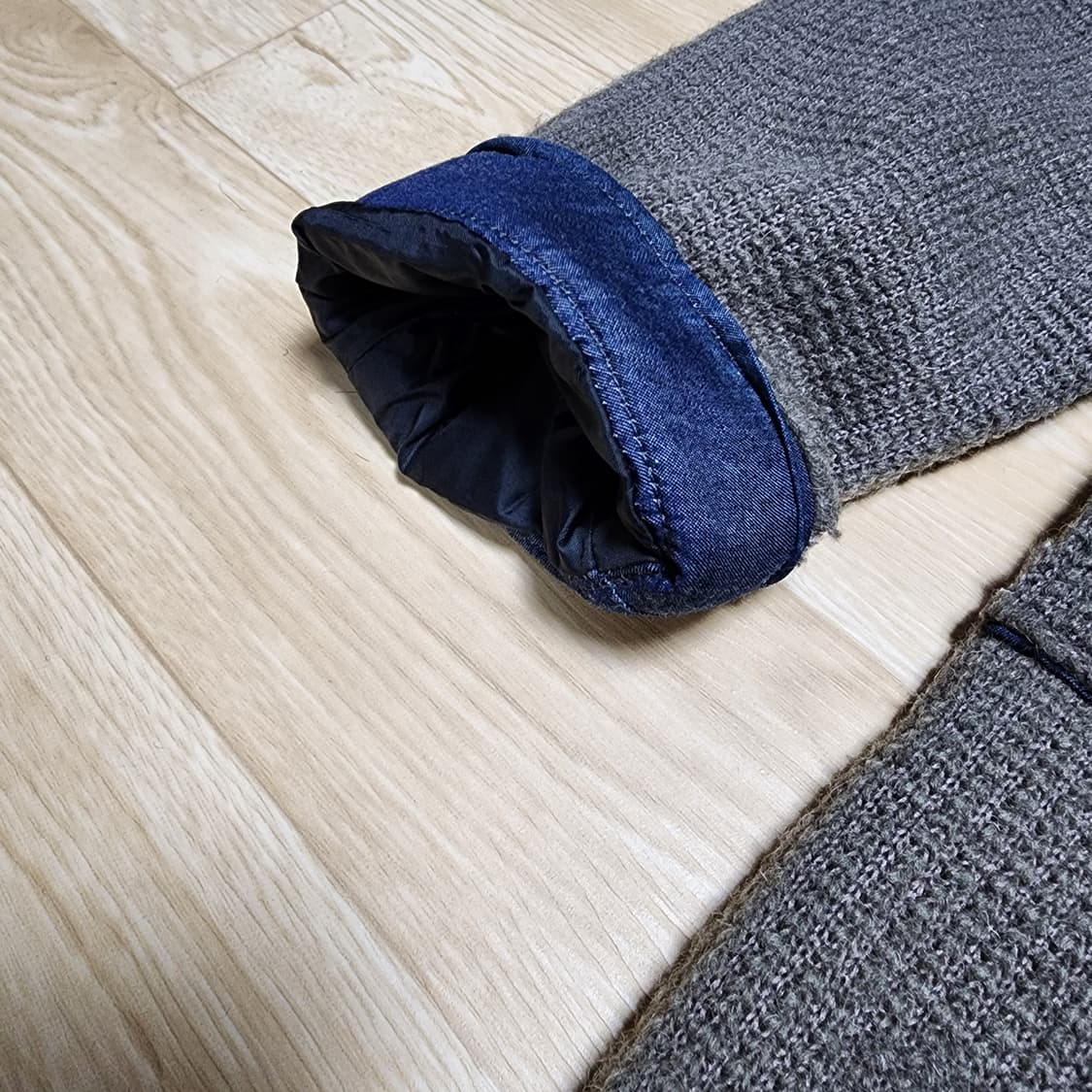 [50] 스위스 크리스 / 니트 코트 베이지 상품이미지4