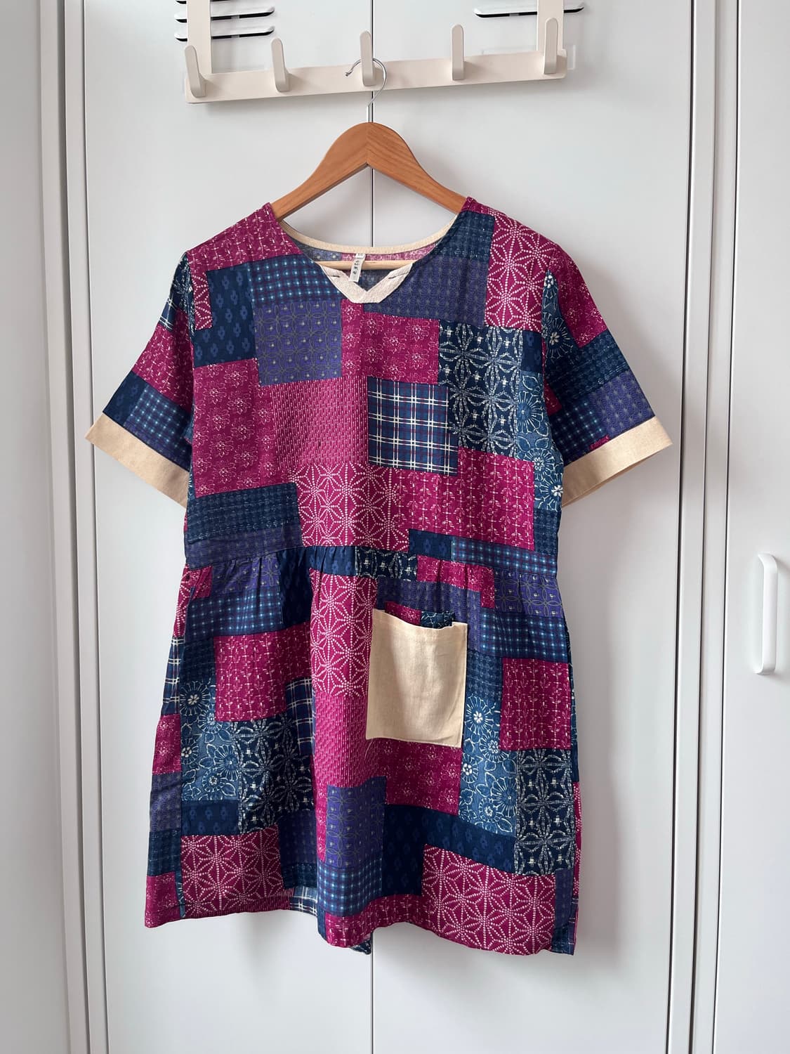 Vintage 패치워크 반팔 하구미 원피스  상품이미지6