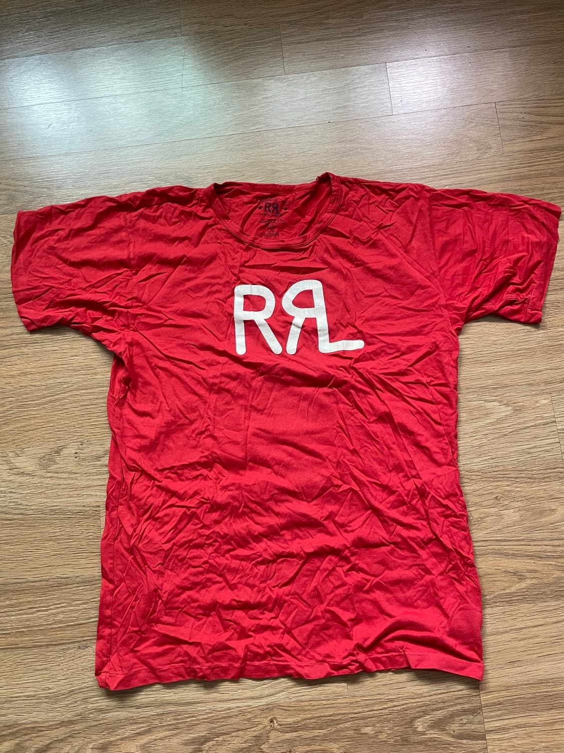 RRL 더블알엘 로고 반팔 티셔츠 레드 L사이즈 상품이미지1