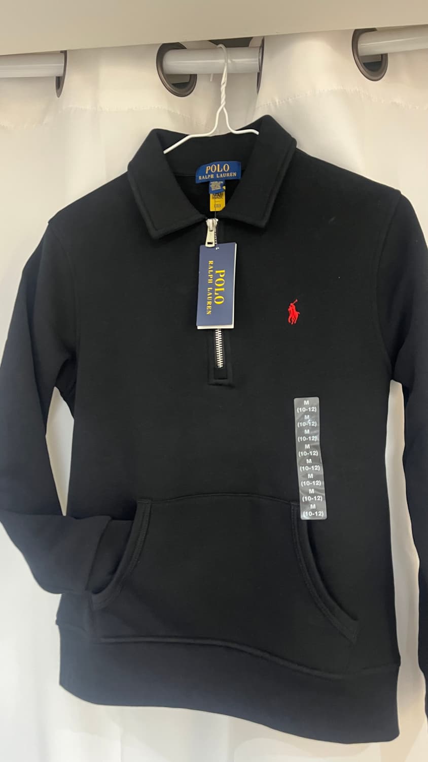 폴로 랄프로렌 보이즈 기모 반집업 상품이미지1