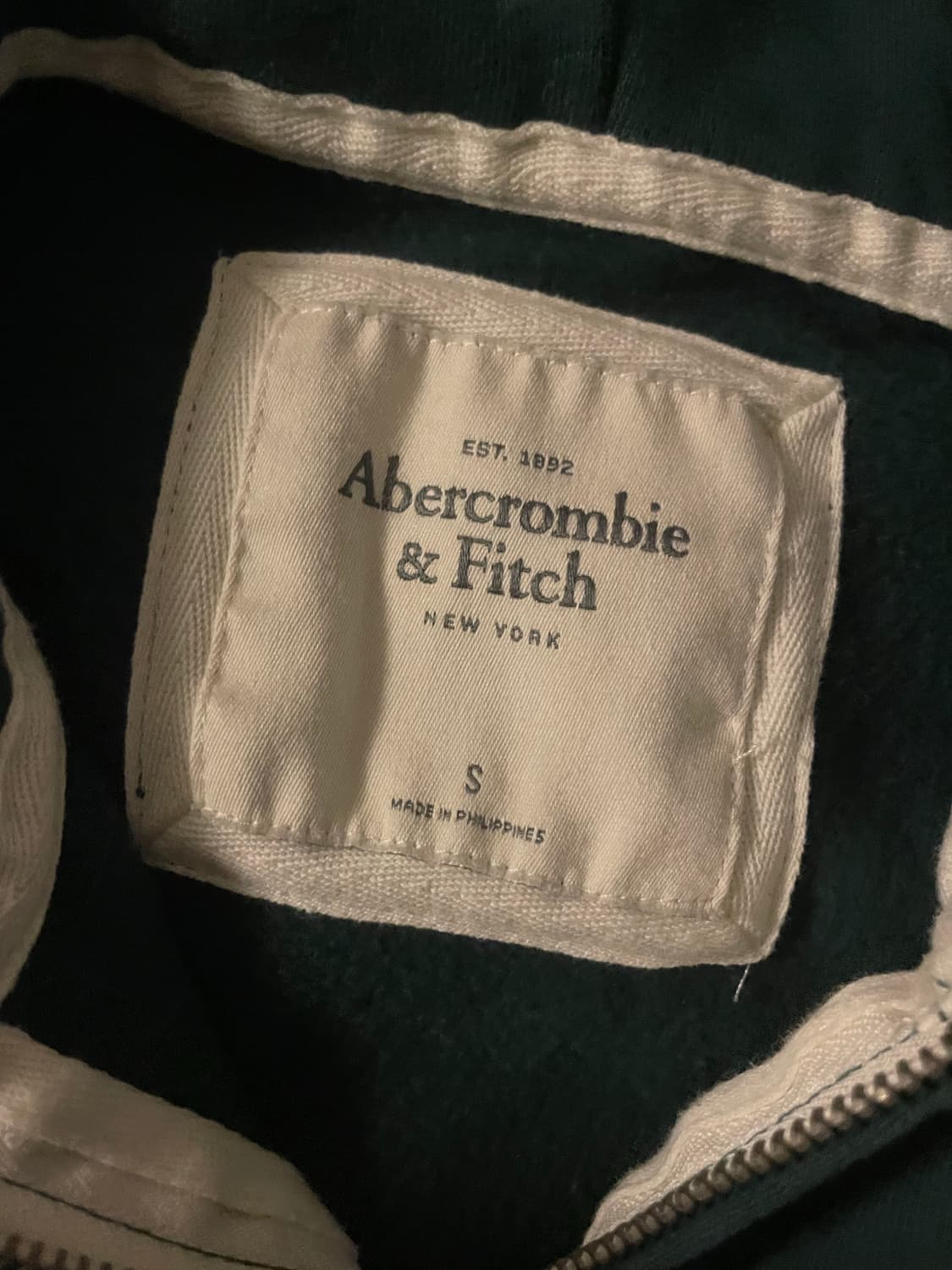 아베크롬비 슬림핏 후드집업 그린 상품이미지4