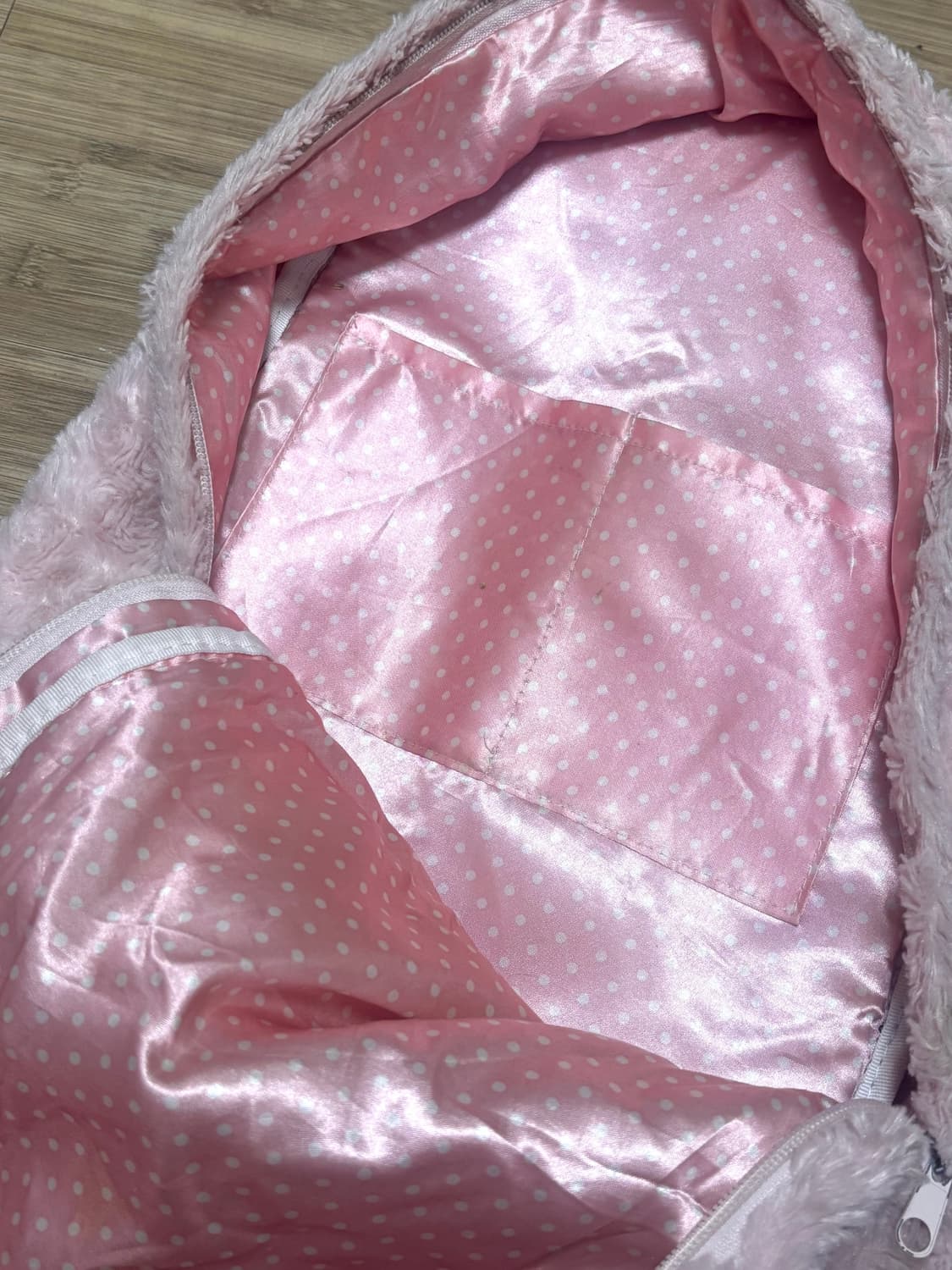 빈티지 로즈보아 리본 퍼 가방 백팩 러블리 히메갸루 상품이미지6