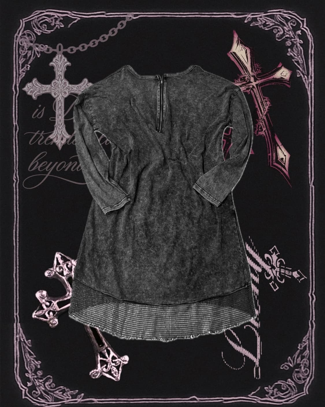 Rockchic Grunge studs mesh one-piece 상품이미지3