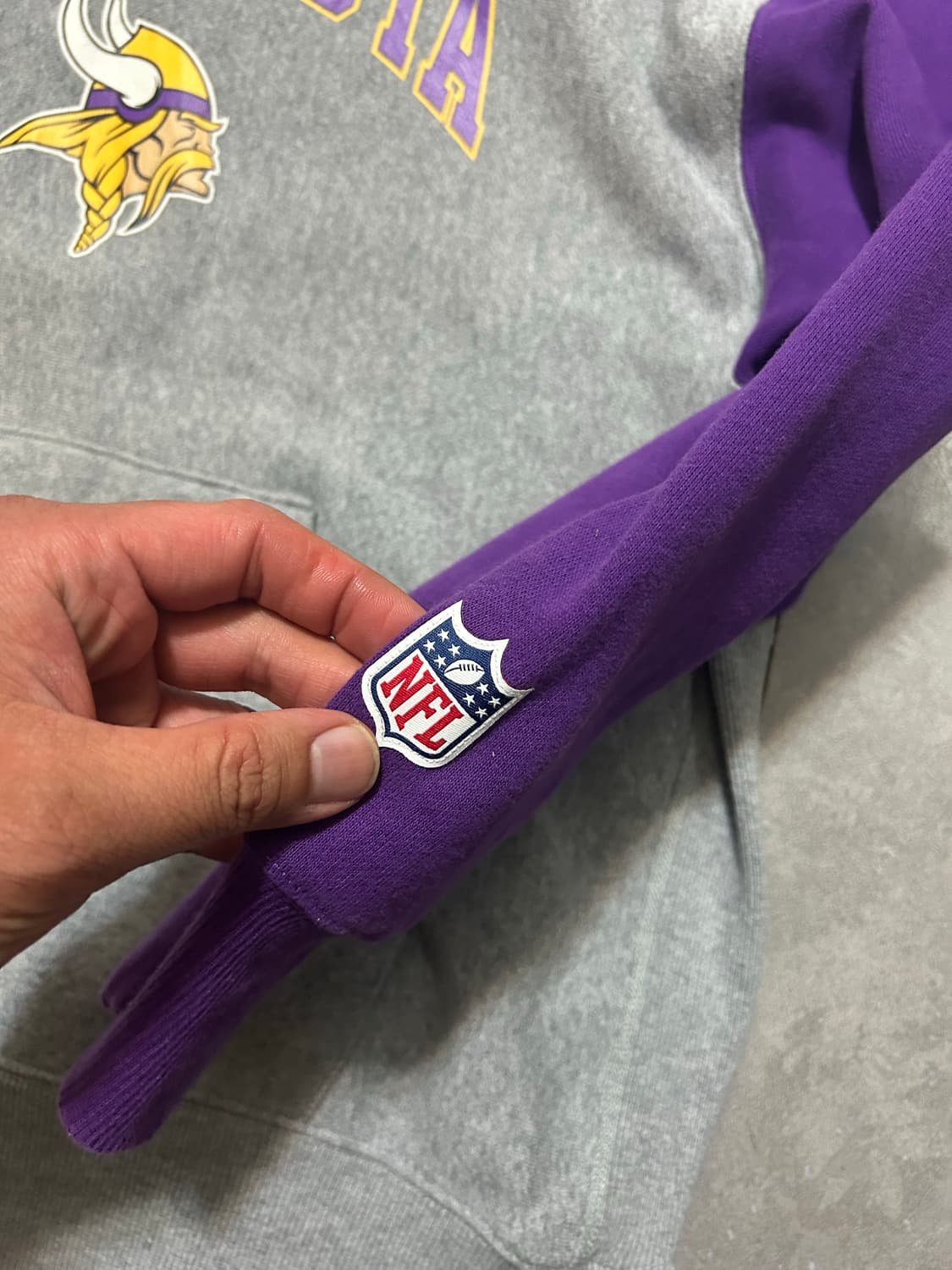 NFL 제펜 미네소타 바이킹 헤비코튼 빈티지 스웻후디 105size    상품이미지3