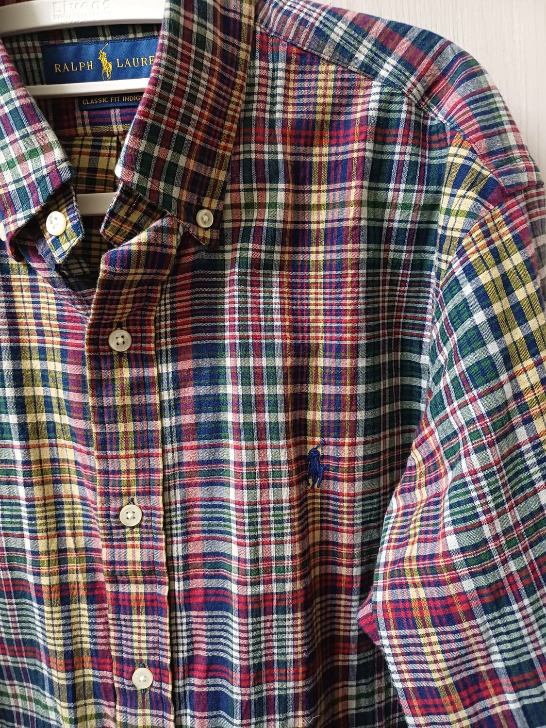 [미사용품]폴로랄프로렌 남성 마드라스 체크 코튼 셔츠 클래식핏 상품이미지2
