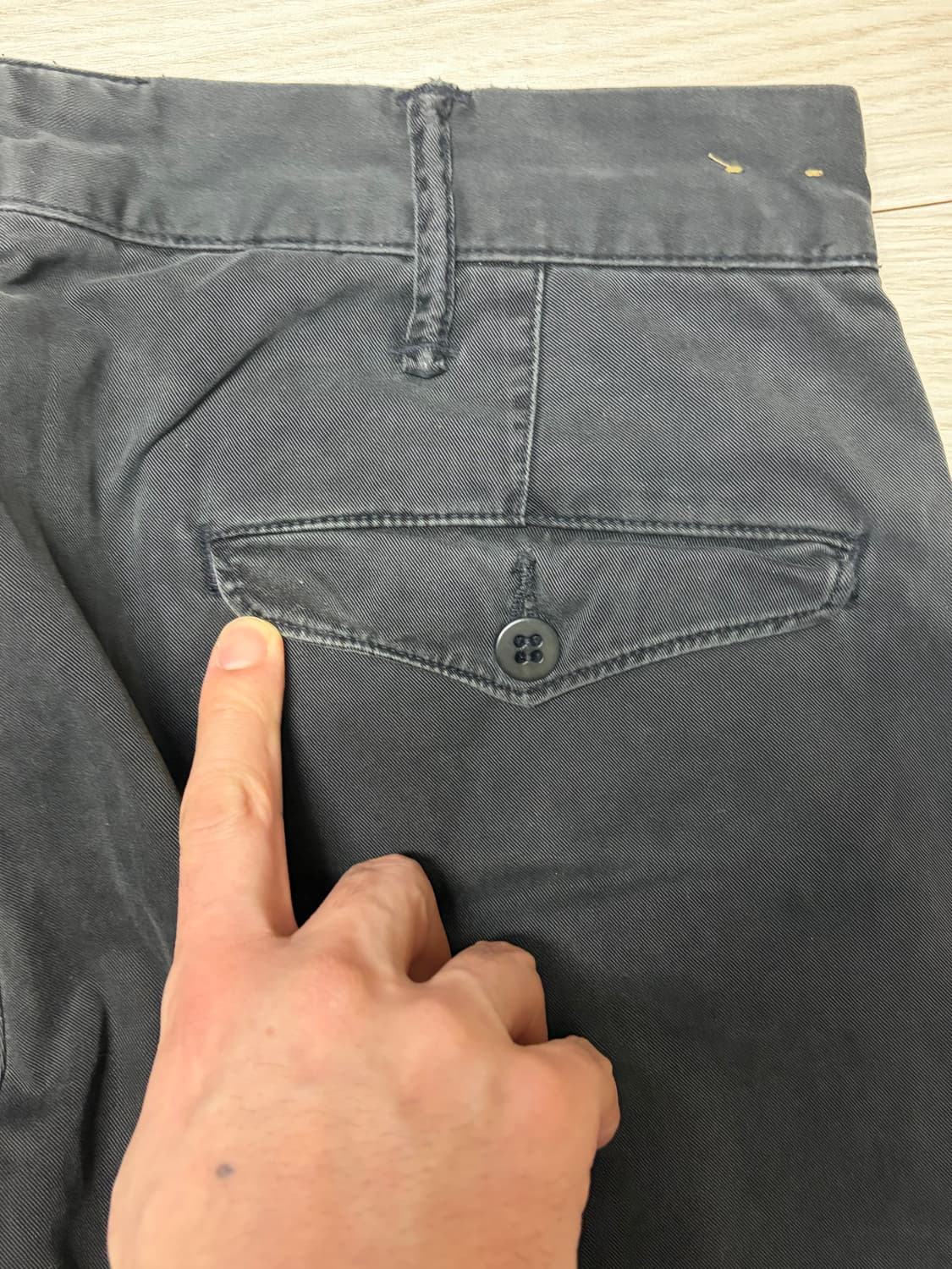 RRL 가먼트다이 블랙 오피서스치노 (슬림핏)  상품이미지3