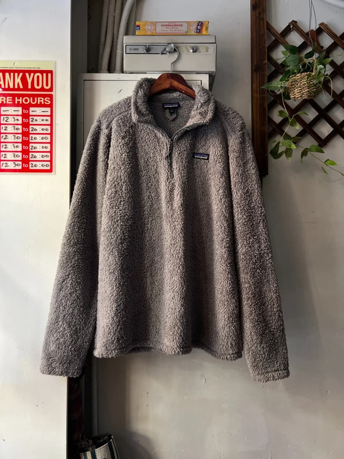 [L]파타고니아 하프집업 그레이 쉐르파 플리스 자켓 상품이미지1