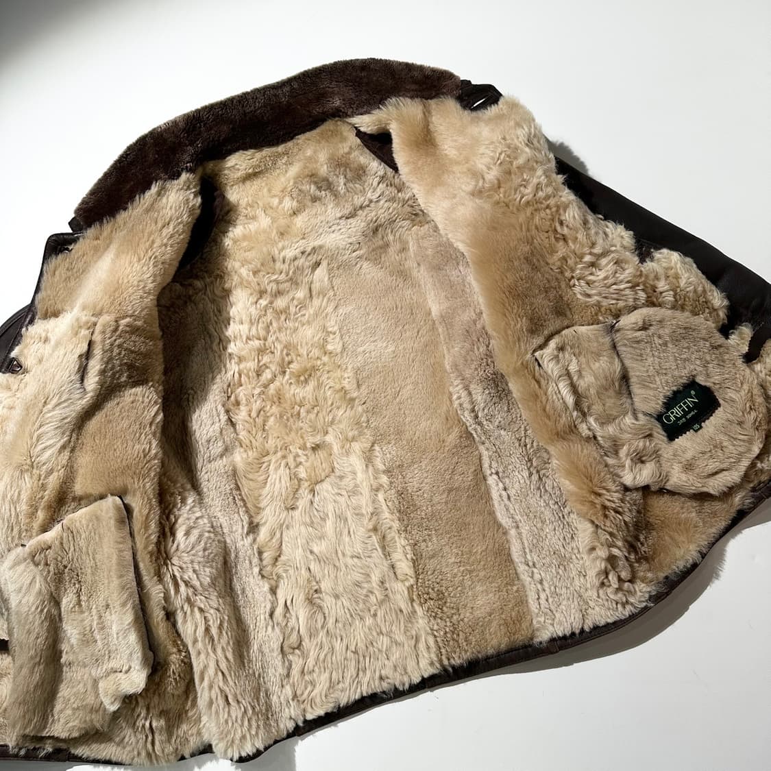 그리핀 램스킨 시어링 무스탕 싱글 자켓 상품이미지7