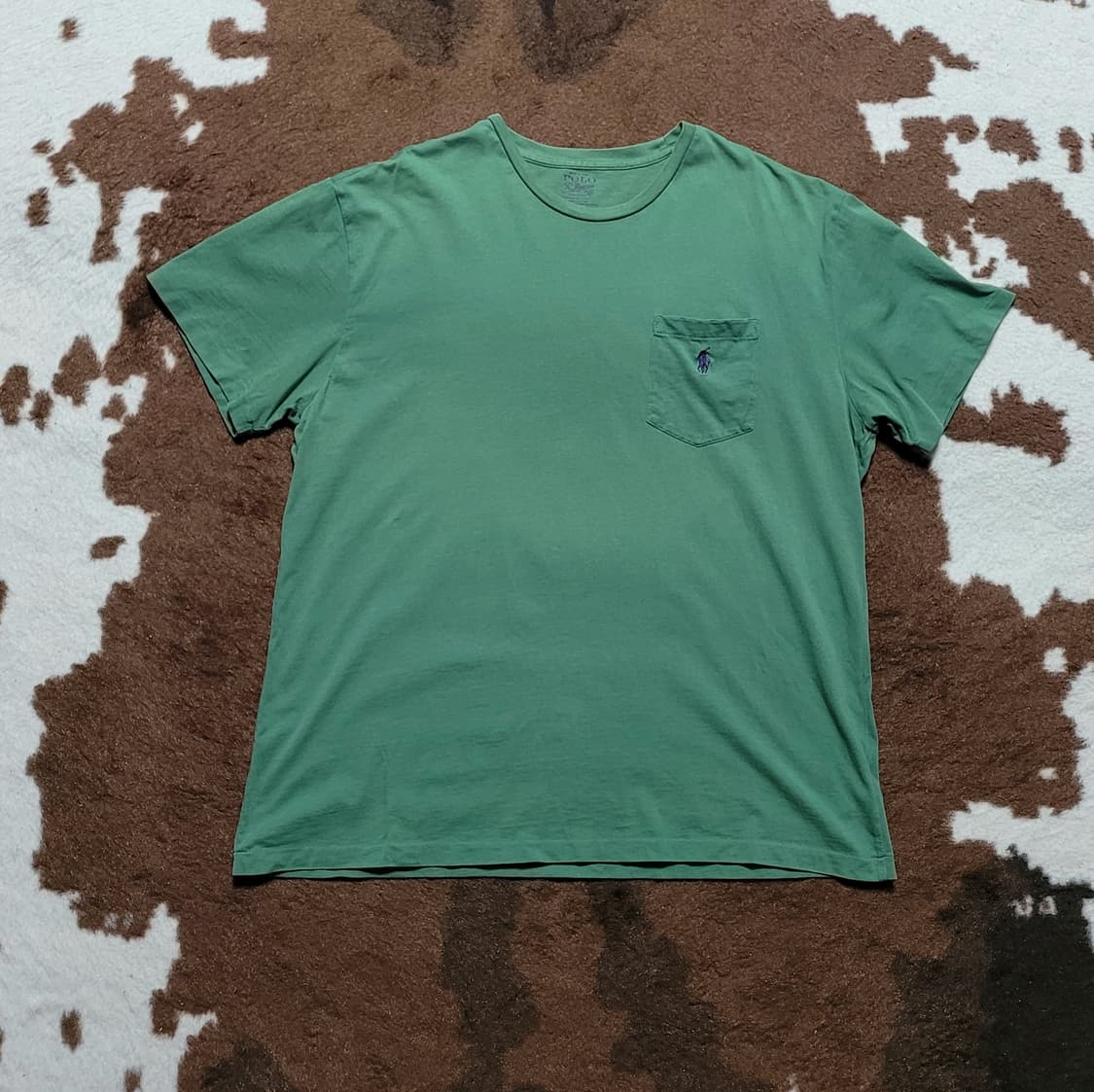 폴로 랄프로렌 남성용 톤다운 그린 반팔티(L) 상품이미지3
