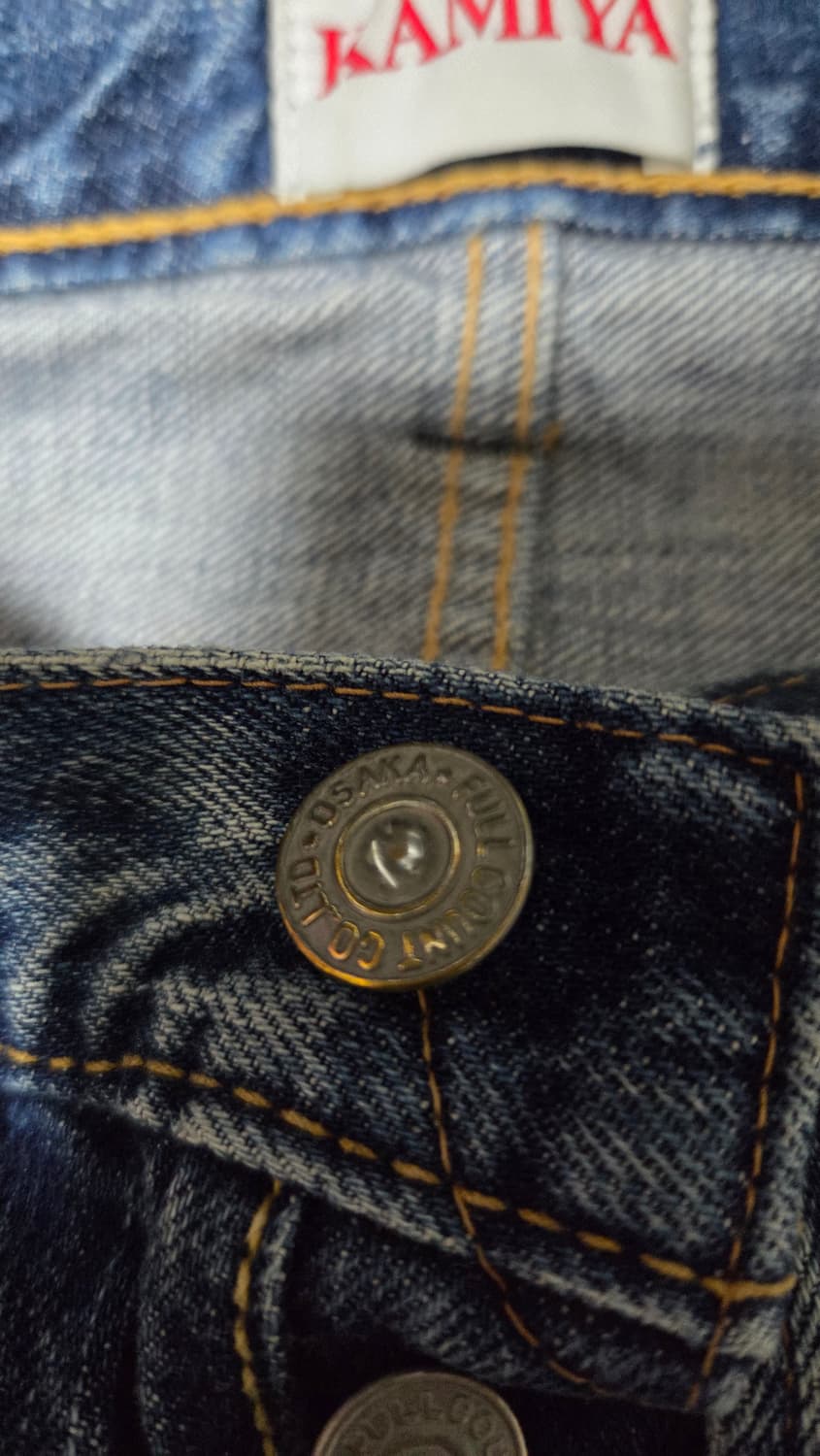 카미야 x 풀카운트 스위칭 데님 팬츠 인디고 M사이즈 상품이미지4