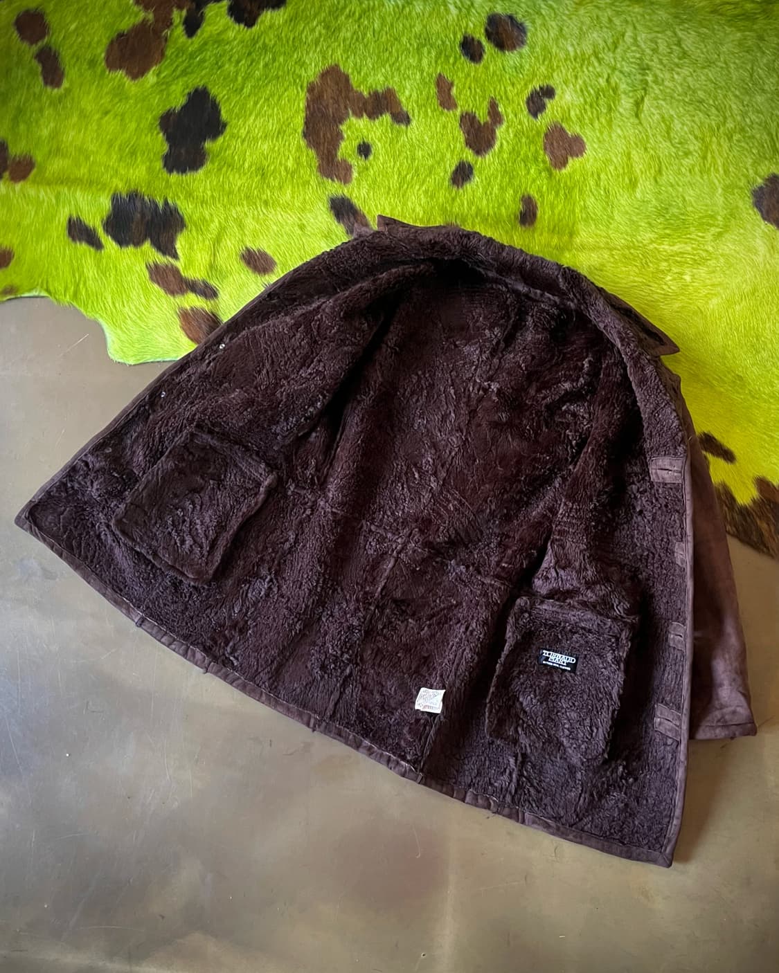 TORNADO MART Brown Leather Fur Jacket 상품이미지8