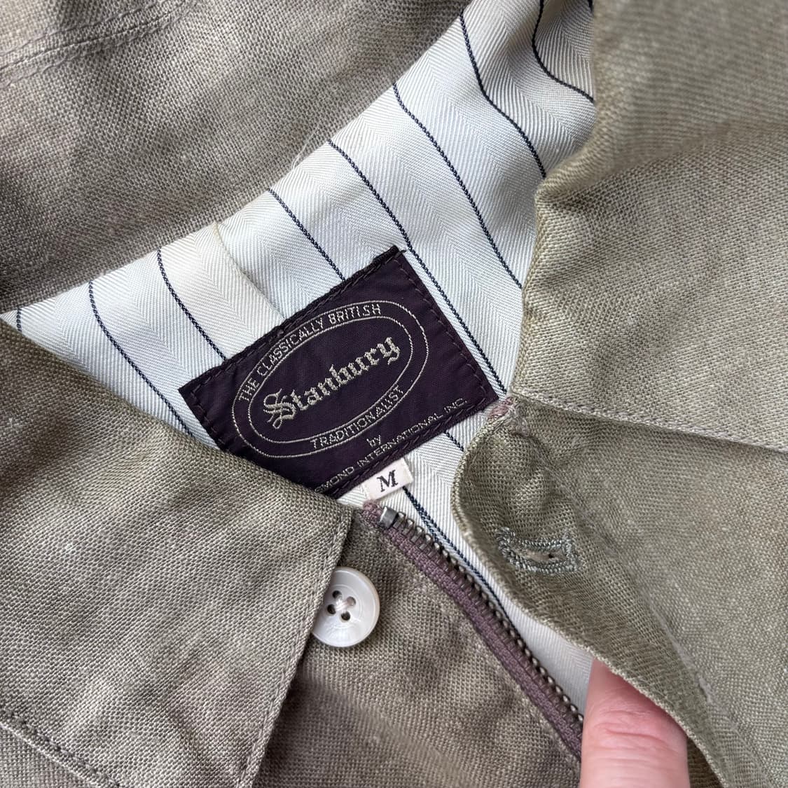 일본 스탠버리 린넨 집업 자켓 상품이미지3