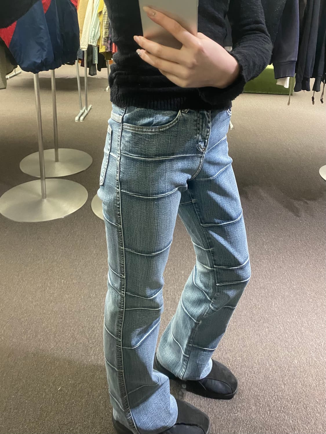 OS)일본 빈티지 여성 디테일 부츠컷 데님팬츠 상품이미지2