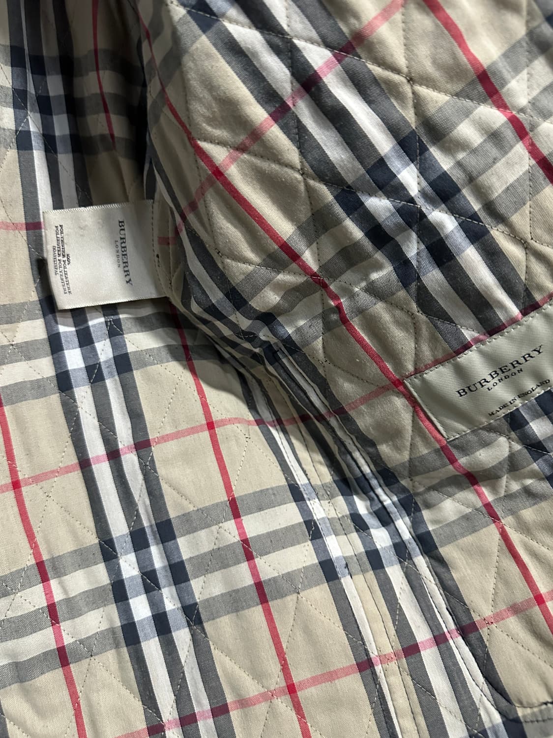 버버리 노바체크 퀼팅자켓 네이비 105 상품이미지5