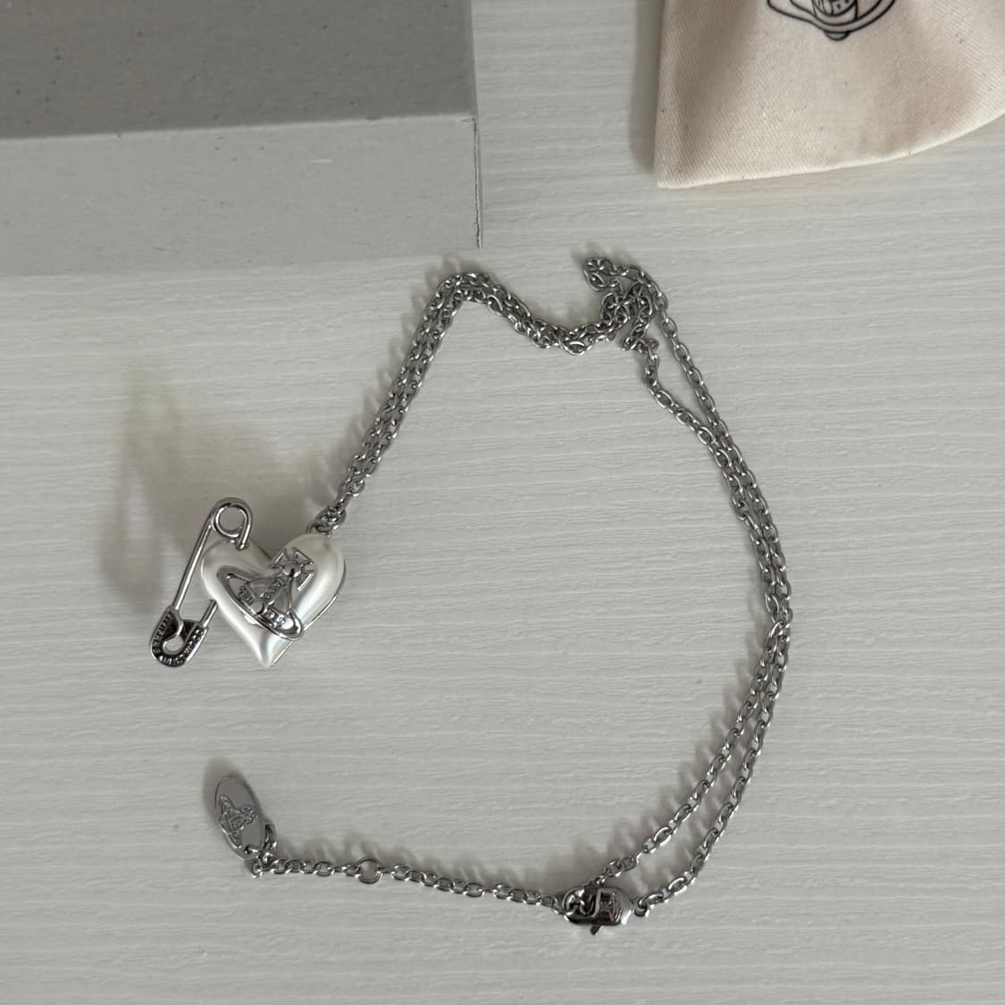 비비안웨스트우드 오리에타 클립 하트 목걸이 상품이미지2