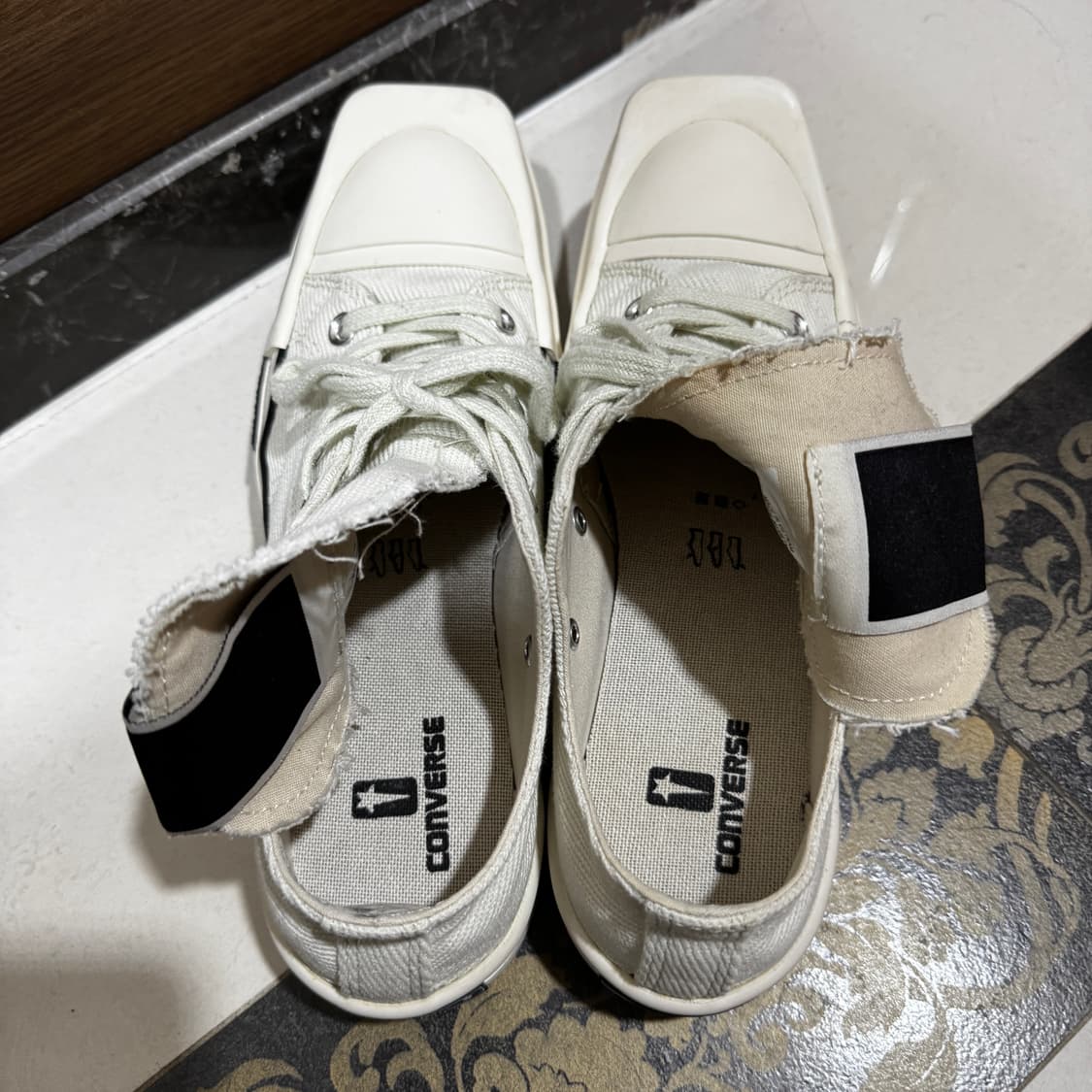 릭오웬스 컨버스 터보다크 로우 화이트 255 상품이미지8