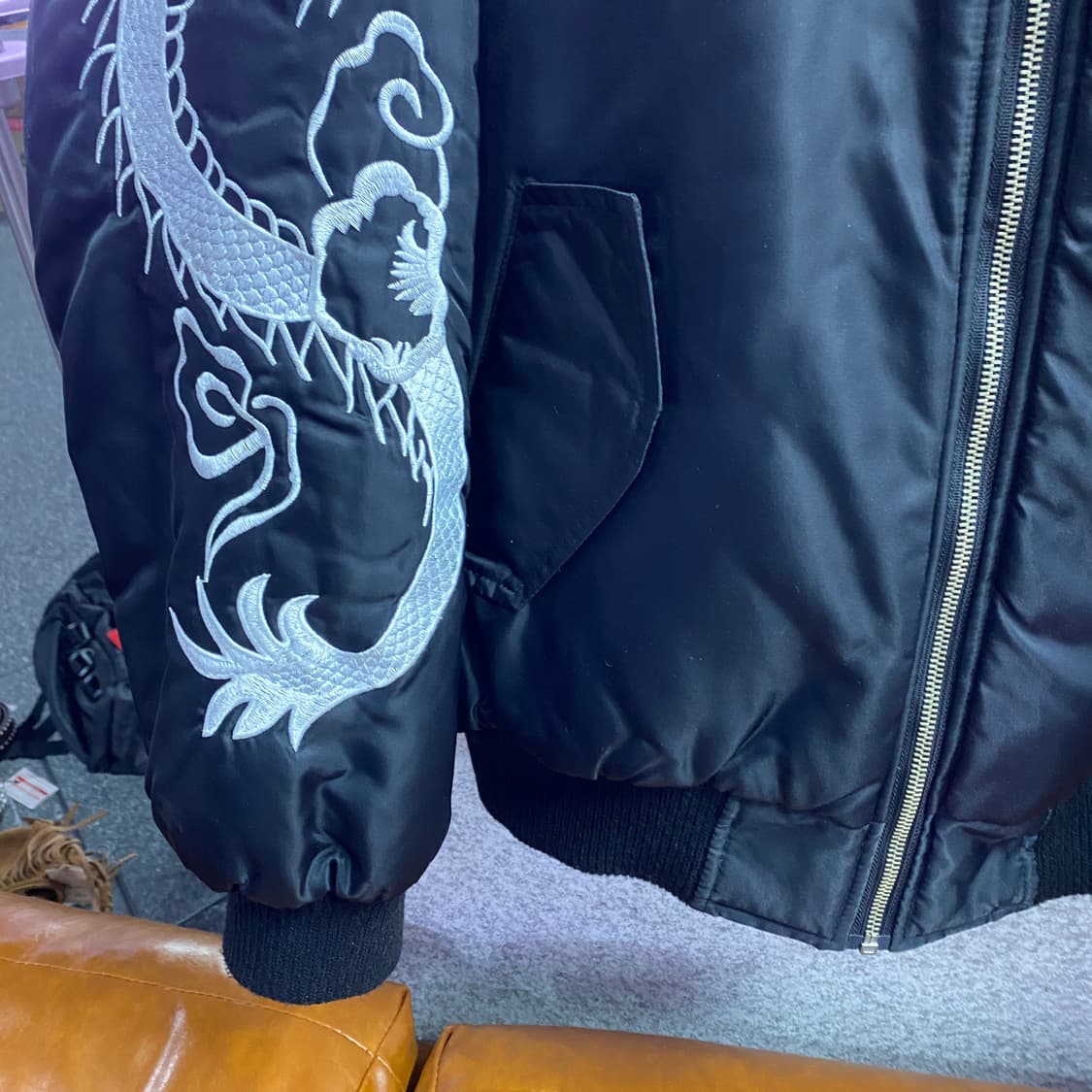 EAST ROAD 용 자수 스카쟌 블루종 항공 자켓 B4164 상품이미지5