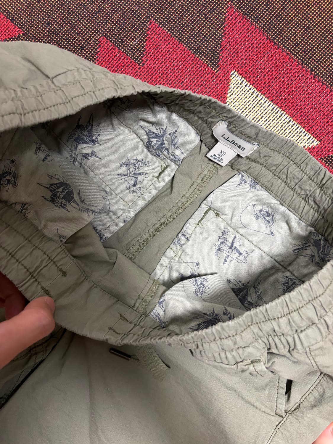 28-29) l.l.bean 엘엘빈 바스락 반바지 쇼츠 카키 상품이미지4