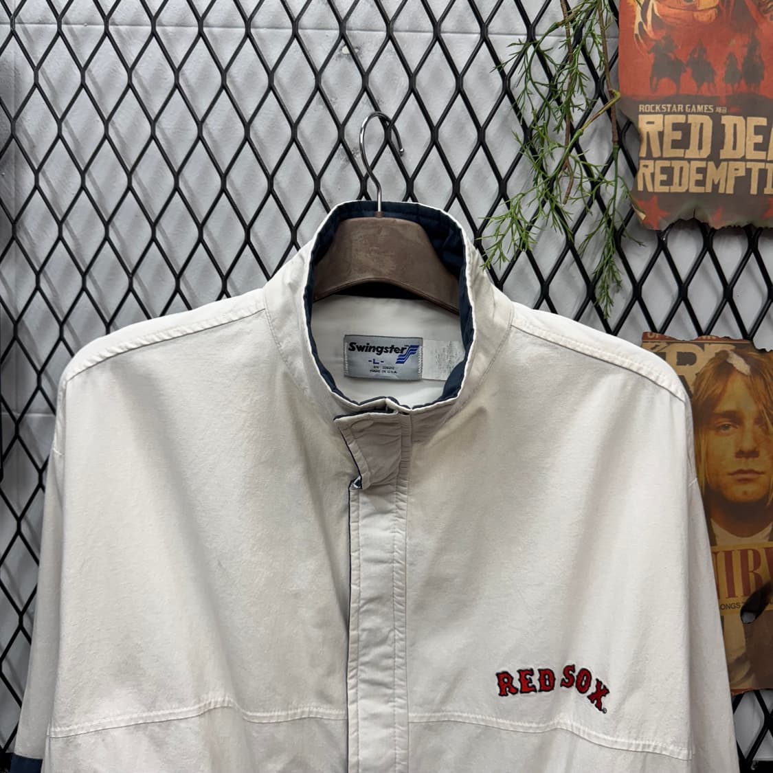 90s 스윙스터 전면 RED SOX 레터링 로고 포인트 화이트 상품이미지3