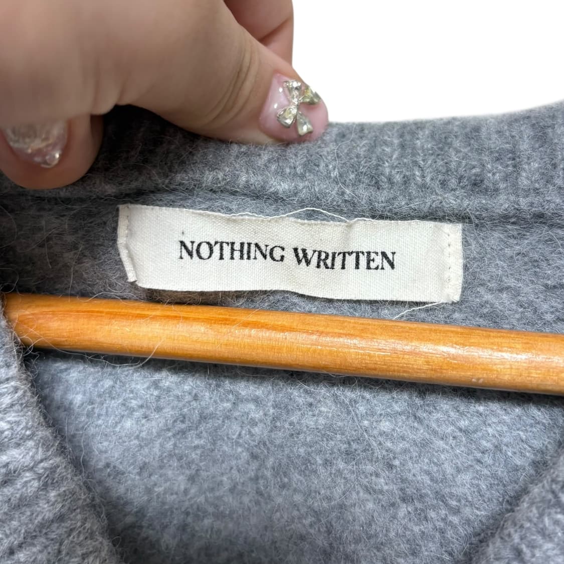 3761 낫띵리튼 그레이 울 알파카 니트 상품이미지3