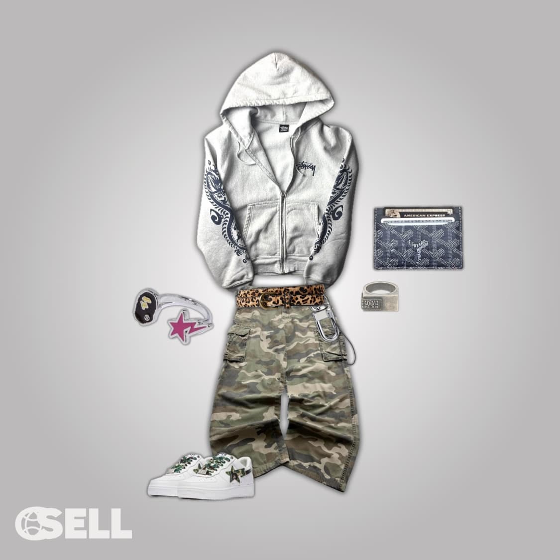 스투시 드래곤 애쉬헤더 후드집업 상품이미지2