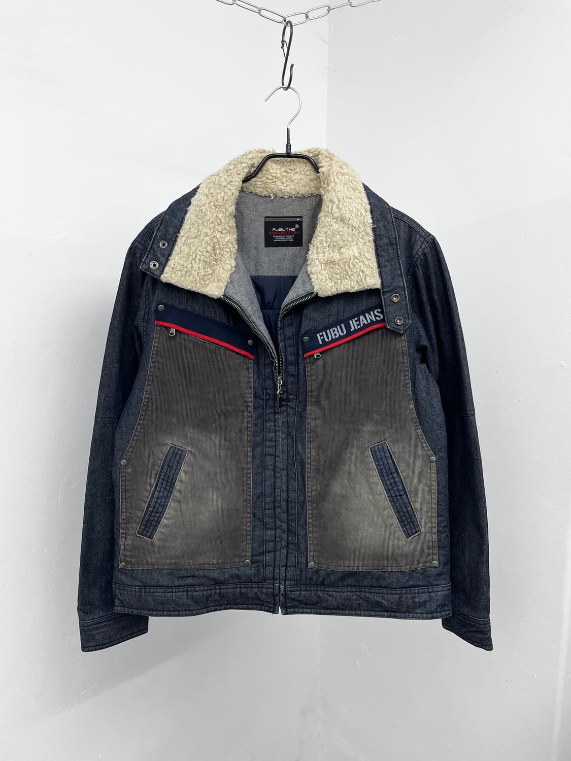 푸부 데님 믹스 보아 워크자켓 상품이미지7