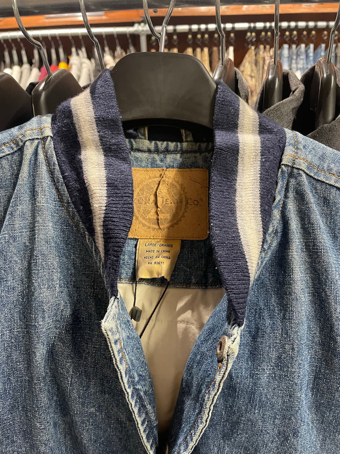 Vintage denim baseball jacket  상품이미지6