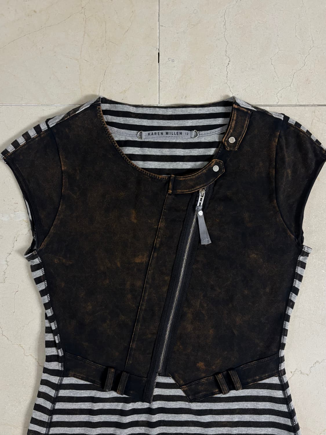 Karen Millen Layered Biker Tee  상품이미지8