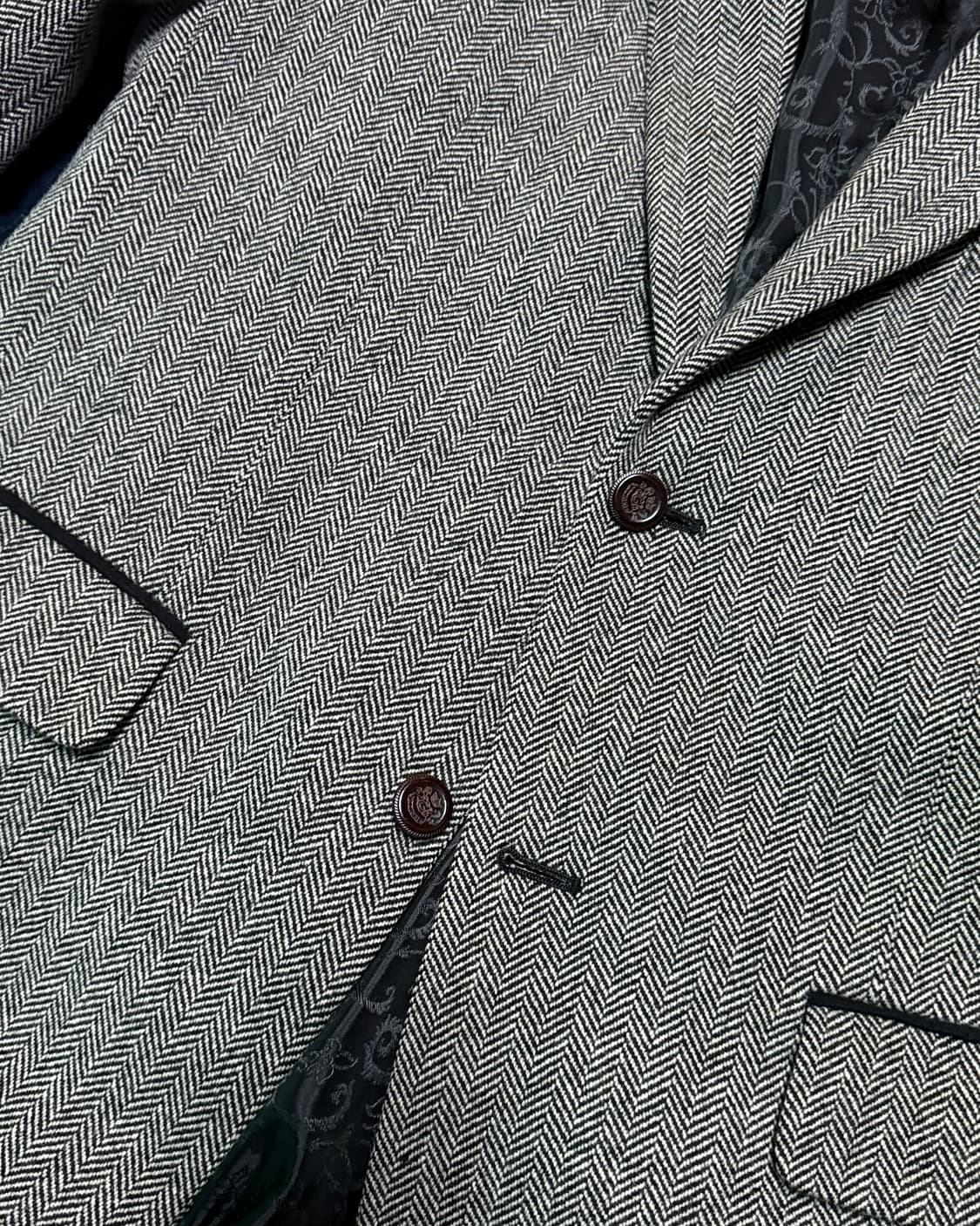 지오투 헤링본 트위드 울 자켓 105 상품이미지3