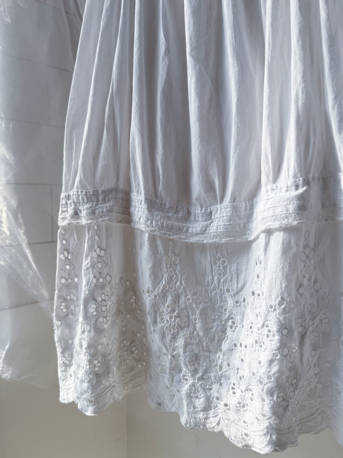 Linen Crochet Punching Skirt 0295 상품이미지3