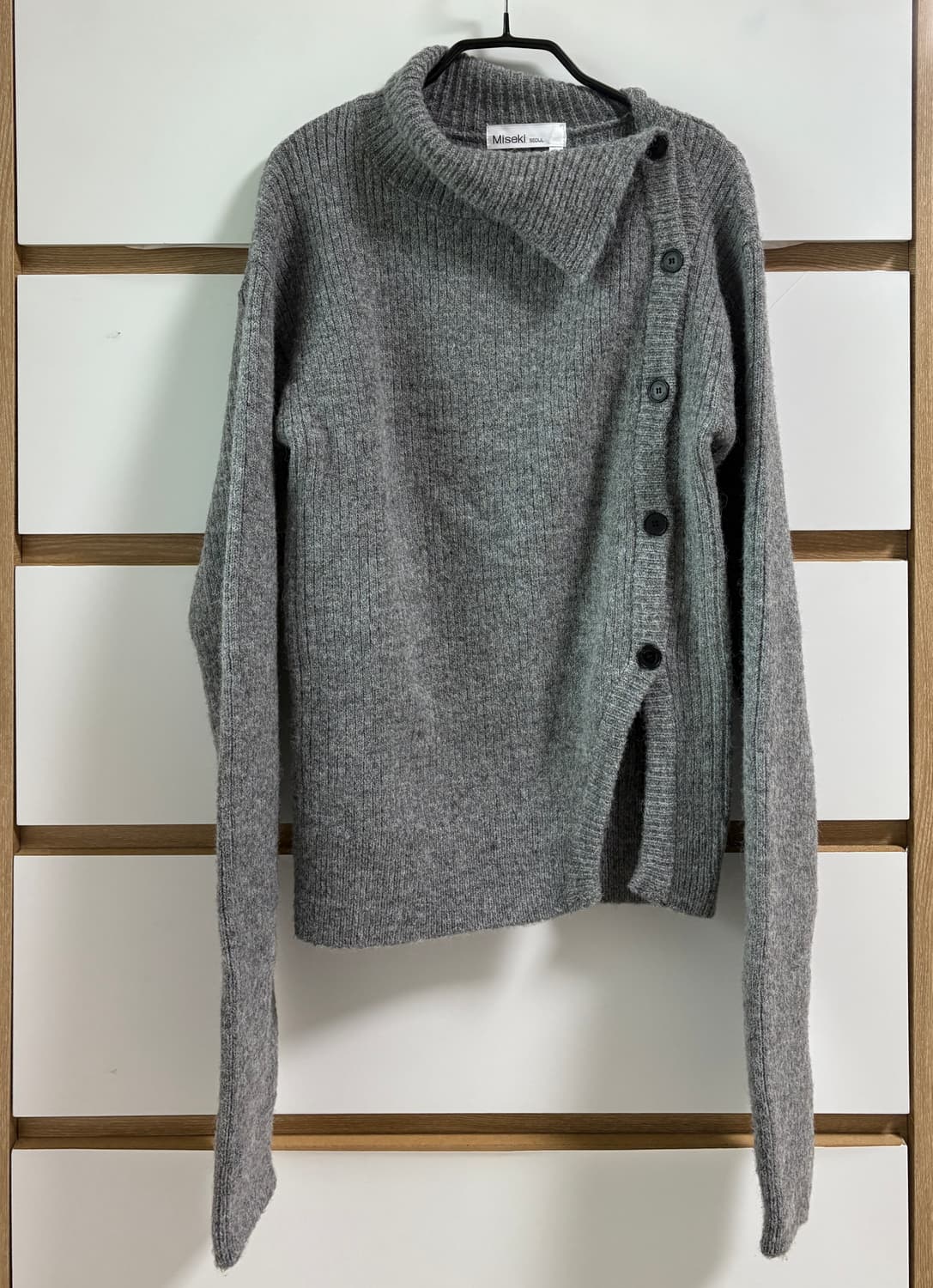 미세키서울 니트 ( Side button knit GREY ) 상품이미지3