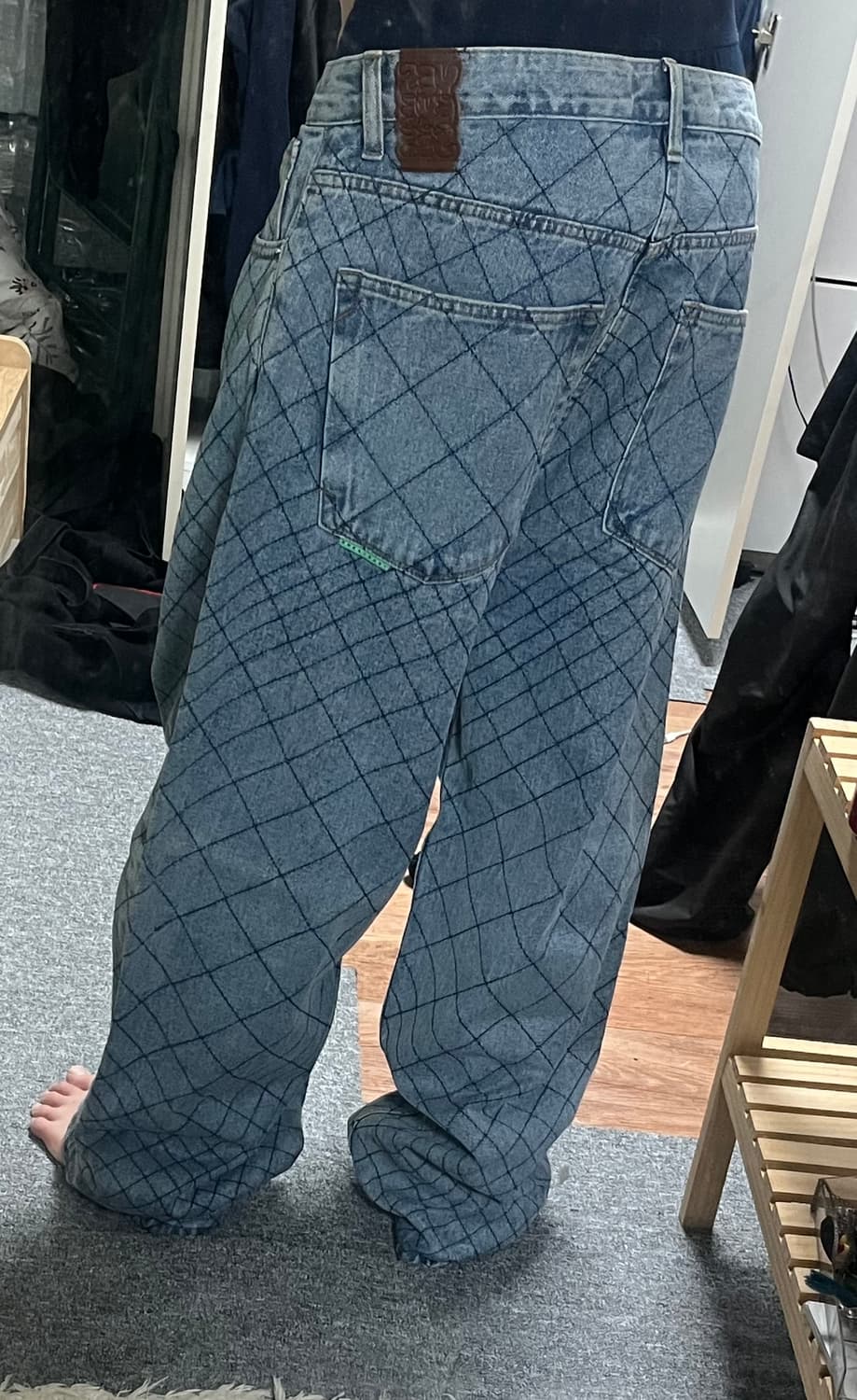 예스아이씨 거미줄 데님 L 상품이미지4