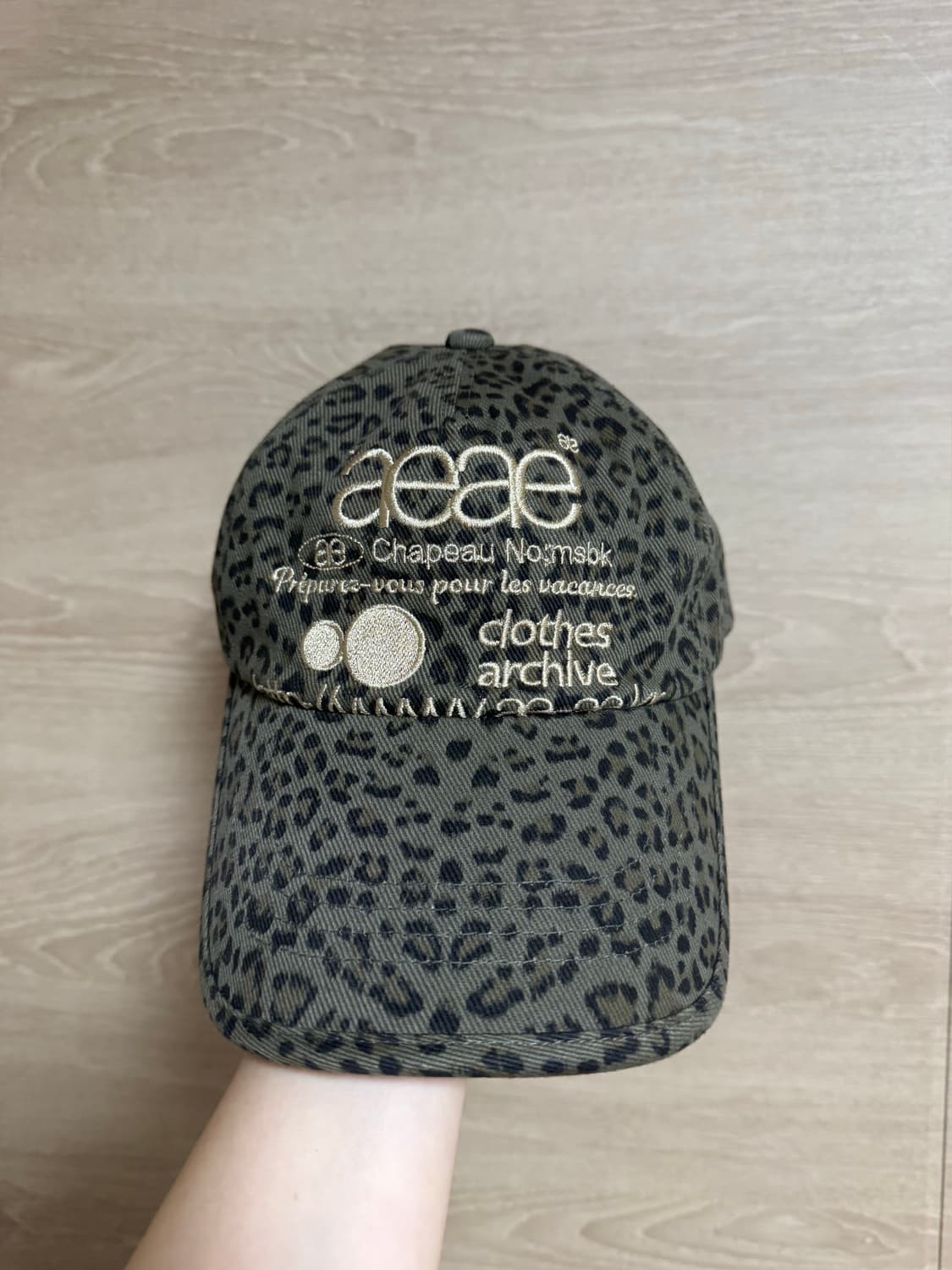 aeae 에이이에이이 레오파드 모자 캡 카키 상품이미지2