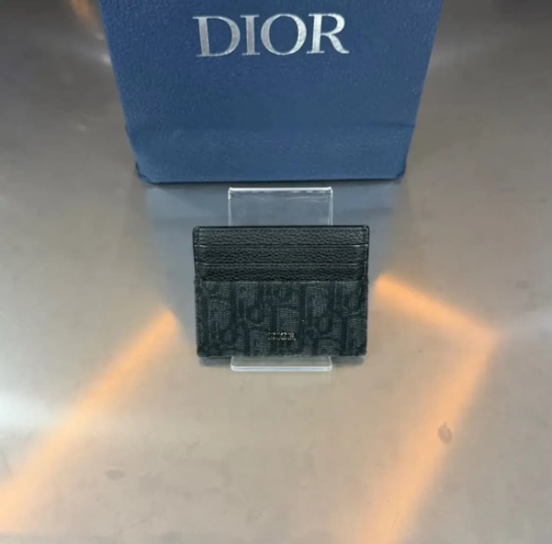 [정품] 디올 오블리크 카드홀더 블랙 지갑 상품이미지1