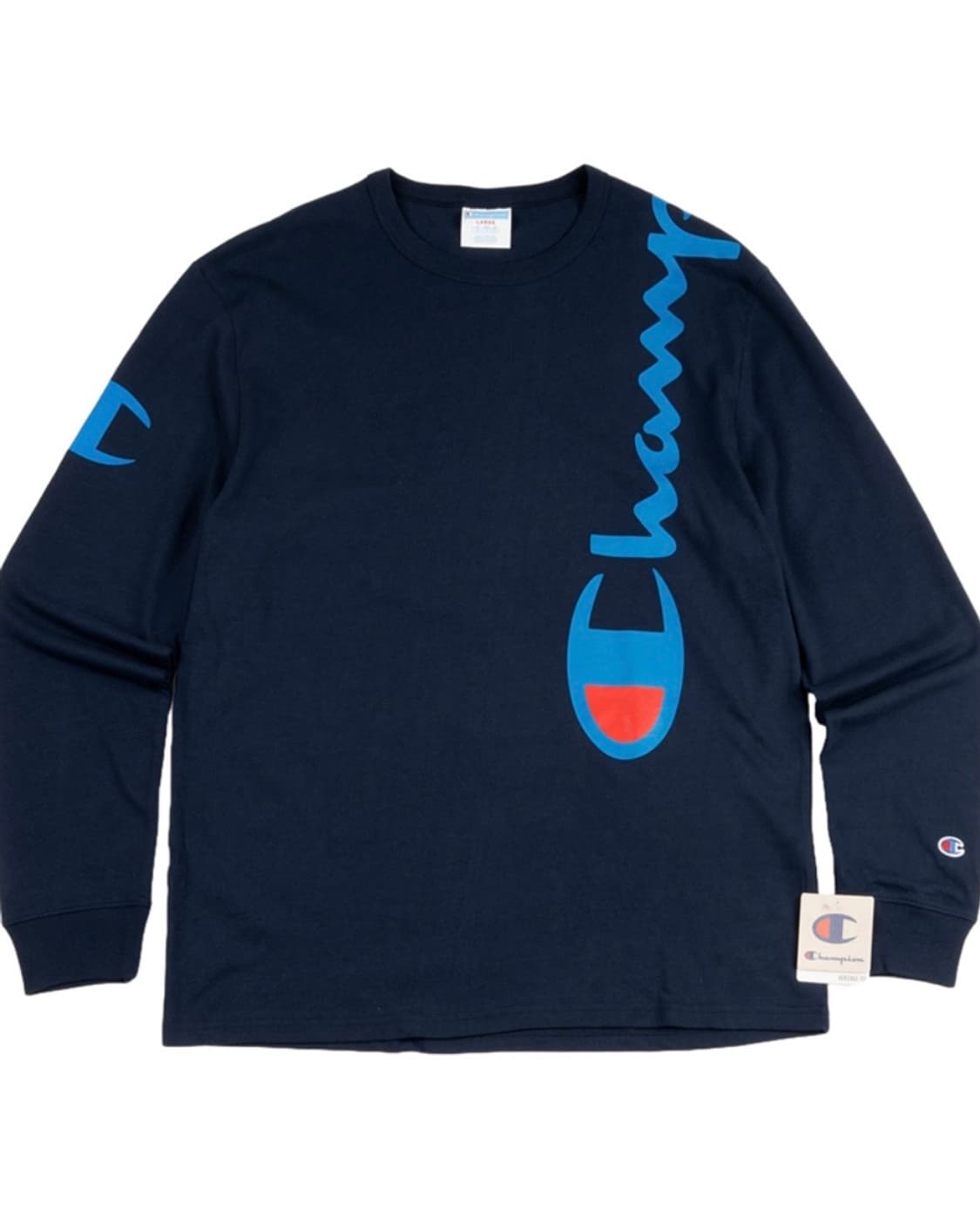 챔피온 헤리티지 스크립트 오버 숄더 긴팔티 상품이미지1