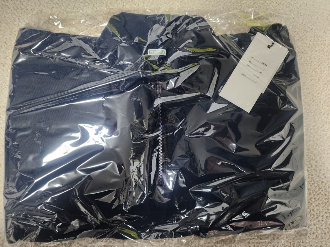 아프레쎄 A.PRESSE 26SS Vintage 포켓 하프집업 네이비 상품이미지2